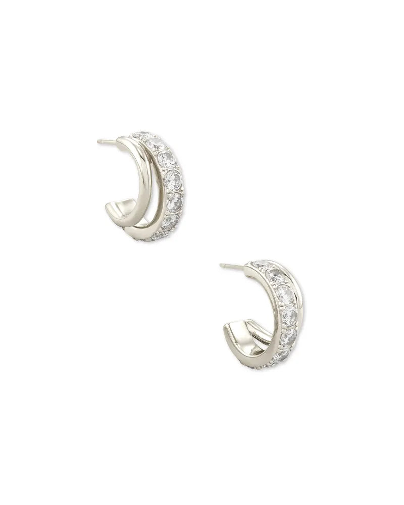 Kendra Scott Livy Huggie Earrings in Sterling Silver - Perfect for Everyday Wear, Work & Date Nights