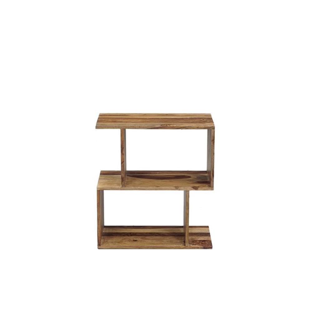 Porter Designs Urban Solid Sheesham Wood Bookcase - Natural Finish | Modern Bookshelf for Living Room, Home Office & Library Organization