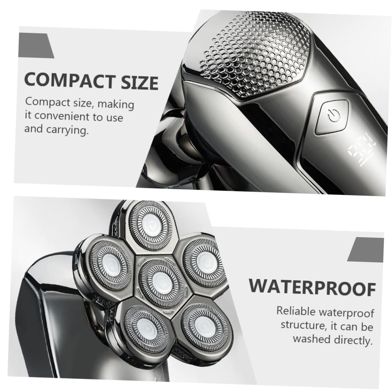 Men's Electric Shaver Kit - 6-in-1 Rechargeable Grooming Set with Trimmer & Cleaning Brush | Perfect for Home, Travel, Hotel & Camping | Smooth Shave Anywhere