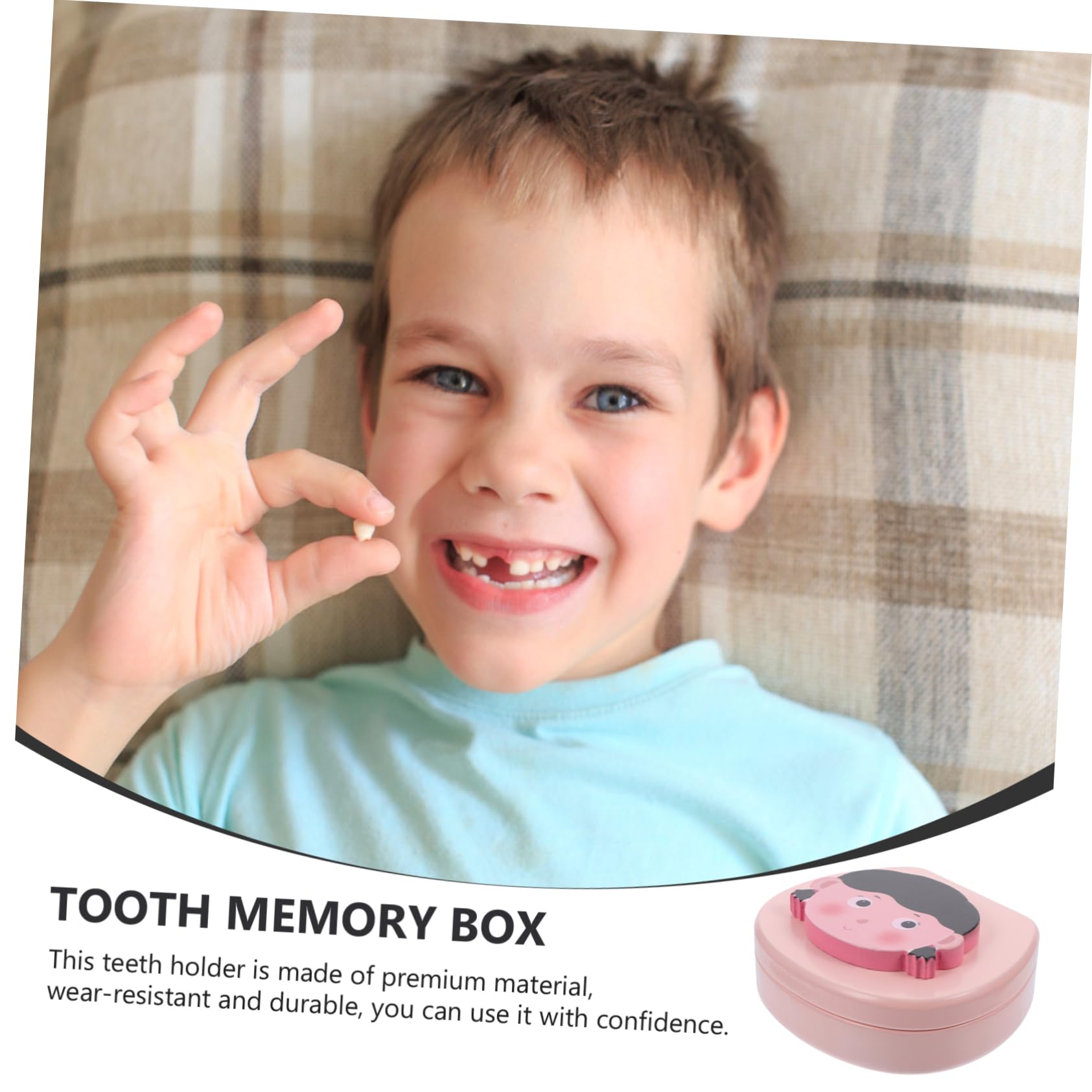 HEMOTON 5-Pack Baby Tooth Storage Box - Organizer Holder for Kids Boys & Girls - Safe & Durable Tooth Keeper for First Lost Teeth - Perfect for Memory Keepsakes & Baby Shower Gifts