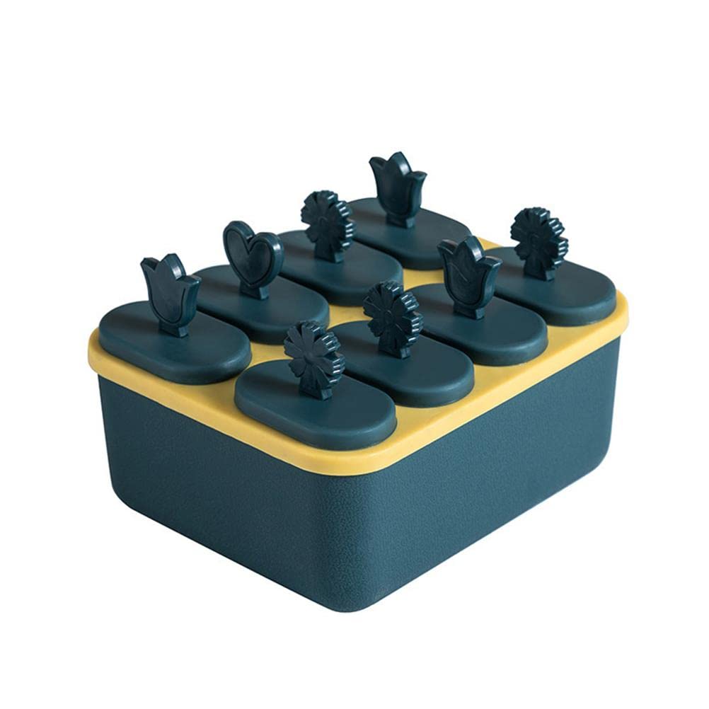 8 Grids Silicone Ice Cream Molds - Reusable Homemade Popsicle Maker for Dessert, Fruit Juice & Cocktails - Perfect for Summer Treats, Kids Snacks & Party Drinks