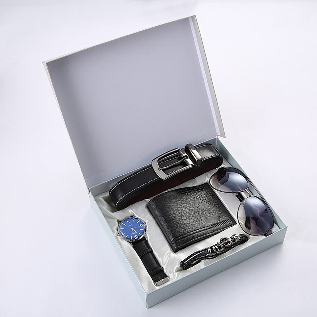 ZLDGYG Men's Gift Set - Belt, Wallet, Watch & Sunglasses for Husband, Boyfriend, Dad - Perfect for Birthday, Anniversary & Special Occasions