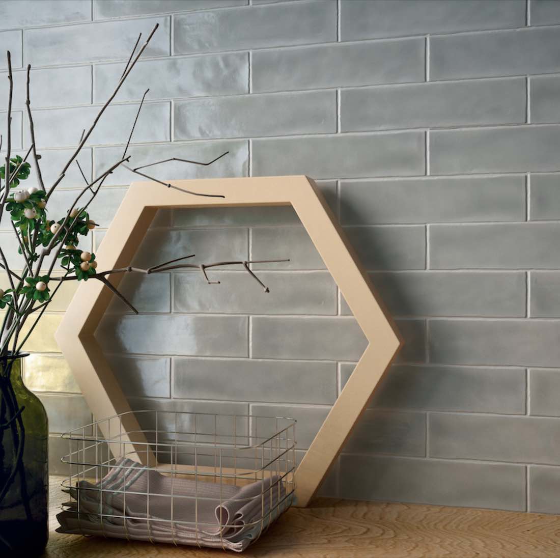 Handmade Grey 3x12 Ceramic Wall Tile - Premium Quality Ceramic Subway Tile for Kitchen Backsplash, Bathroom Shower, and Fireplace Surround