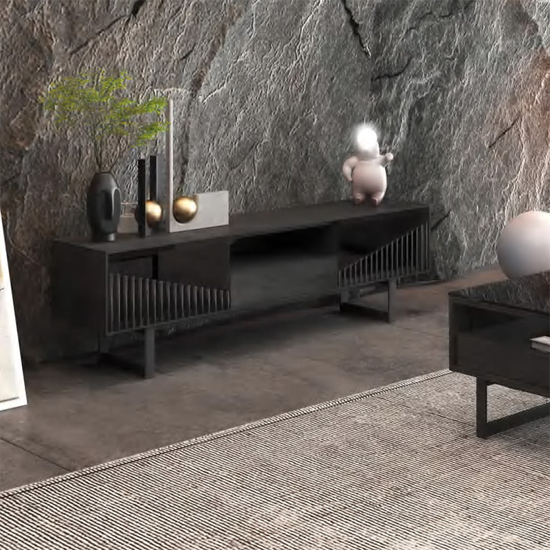 Montana Entertainment TV Stand 160cm Black Ash - Modern TV Console for Living Room, Bedroom & Home Theater