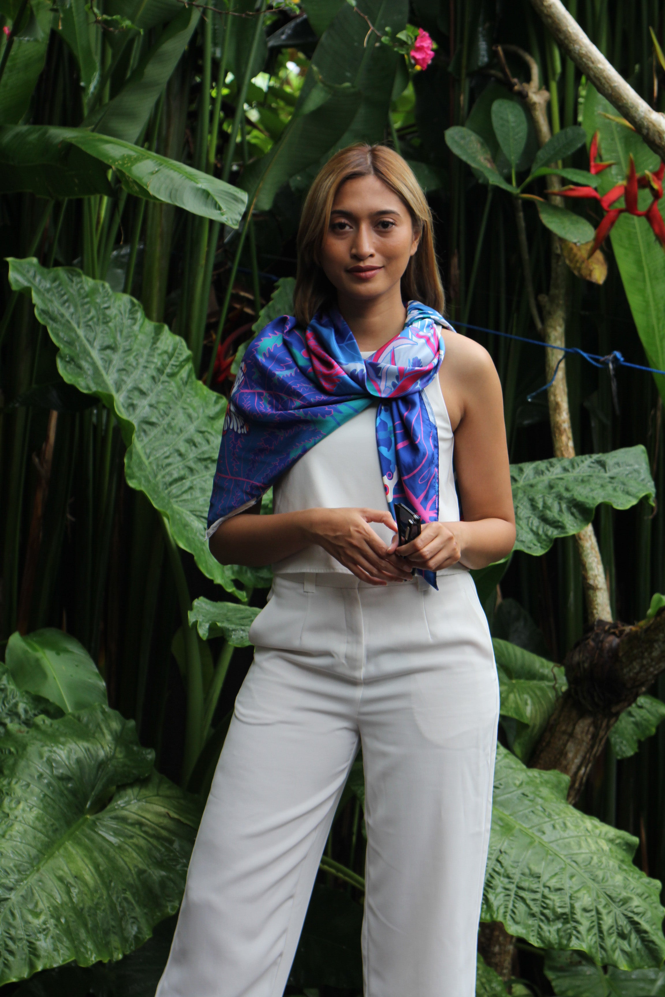 Premium Coastal Life Silk Scarf - Luxurious Lightweight Fashion Accessory for Women - Perfect for Beach Vacations, Weddings & Everyday Elegance