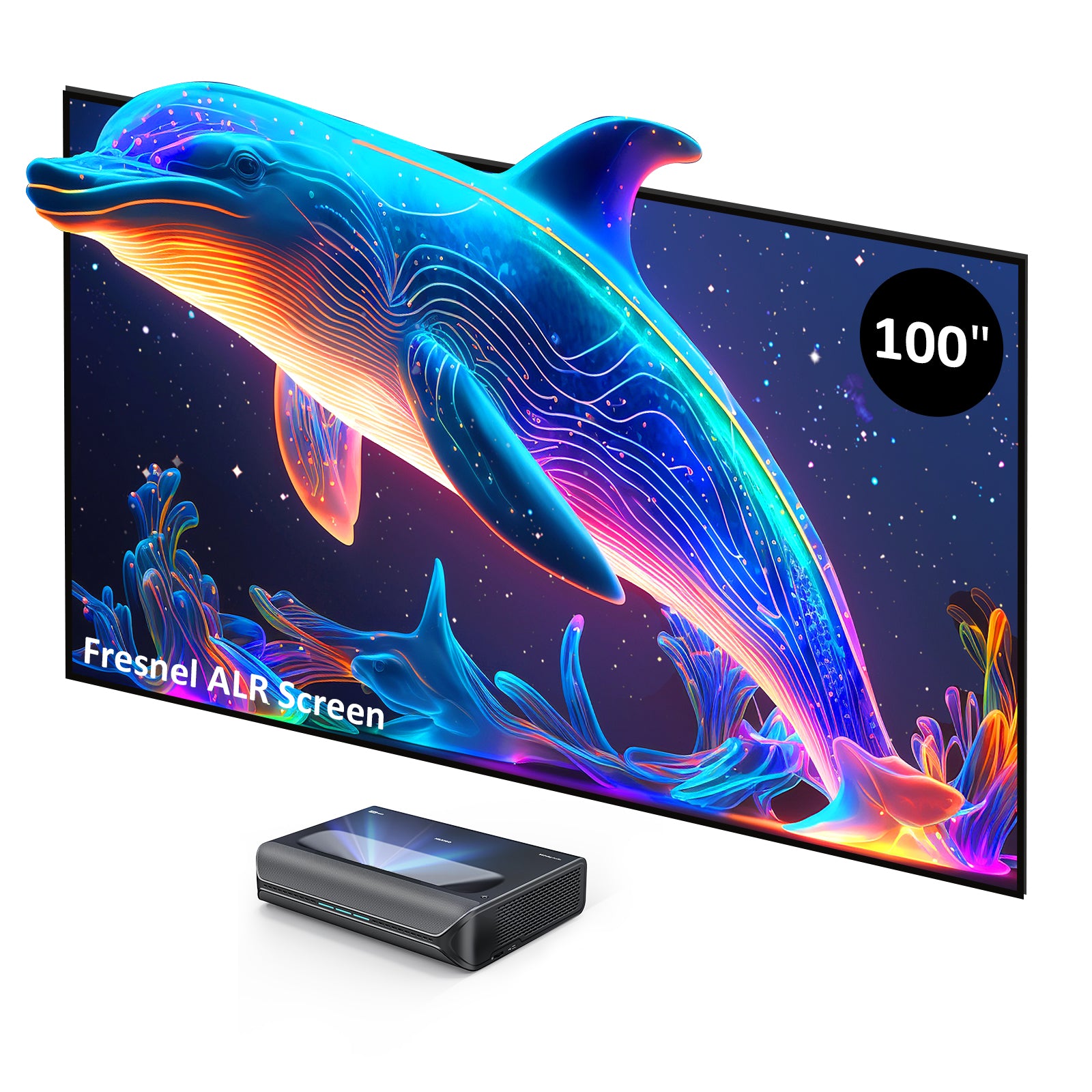 NexiGo Aurora Pro 4K Laser TV Projector Bundle - Ultra HD Home Theater System with Smart Features for Movies, Gaming & Streaming | Perfect for Living Rooms, Home Cinemas & Outdoor Movie Nights