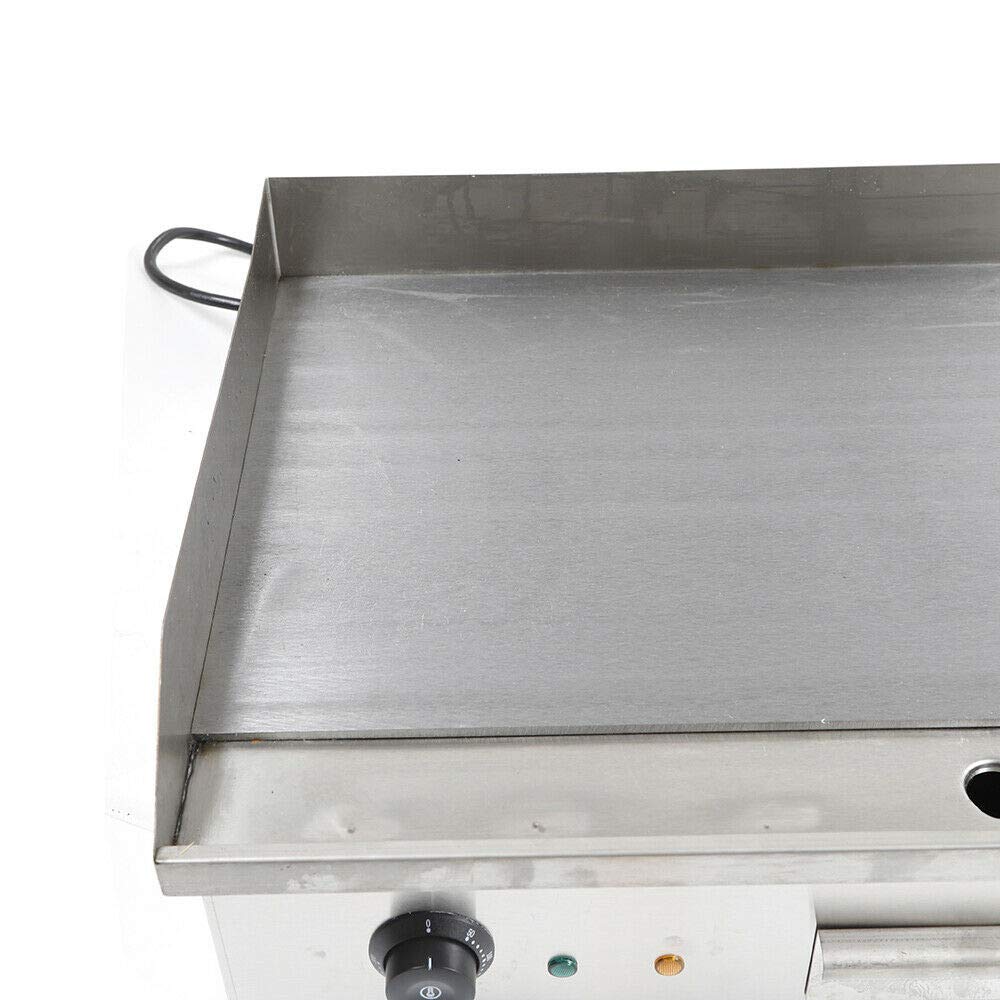 LOYALHEARTDY 110V Electric Grill Griddle - Stainless Steel Countertop Flat Top Griddle Stove Cooktop for Indoor BBQ, Restaurant & Home Kitchen Use - Perfect for Pancakes, Burgers, Steaks & More