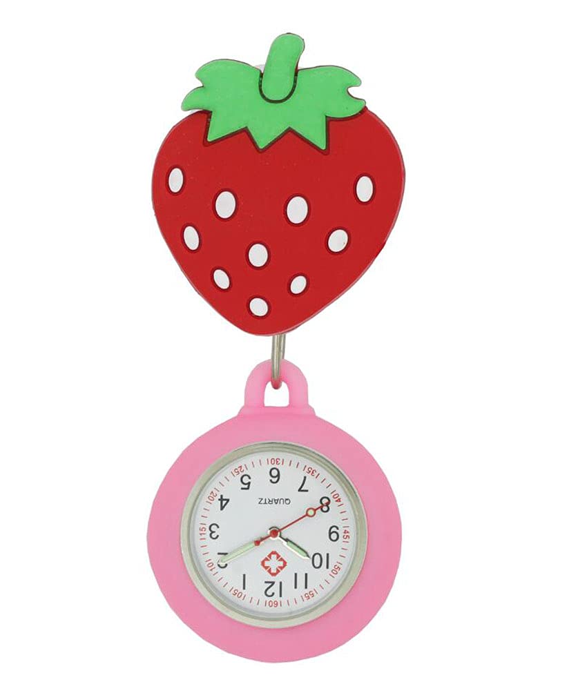 Retractable Nurse Watch with Second Hand - Clip-on for Nurses & Doctors - Cartoon Design for Work & Duty