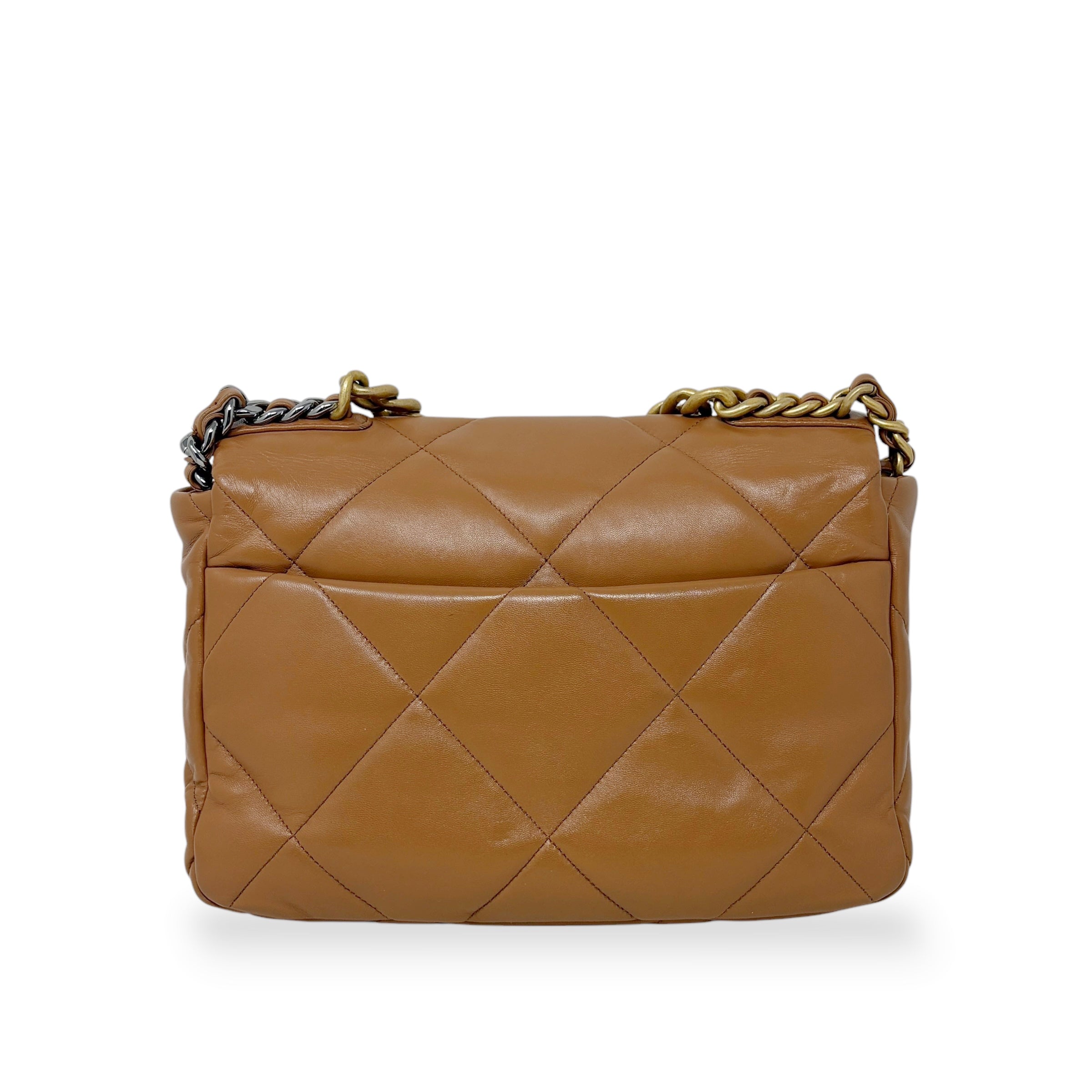 Chanel Caramel Large 19 Flap Bag - Luxury Designer Handbag for Women | Perfect for Everyday Use, Work & Special Occasions