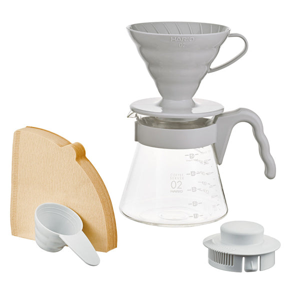 Hario V60 Pour Over Coffee Dripper Kit - Ceramic Coffee Maker with Filters & Carafe for Perfect Home Brewing | Ideal for Specialty Coffee Lovers & Baristas