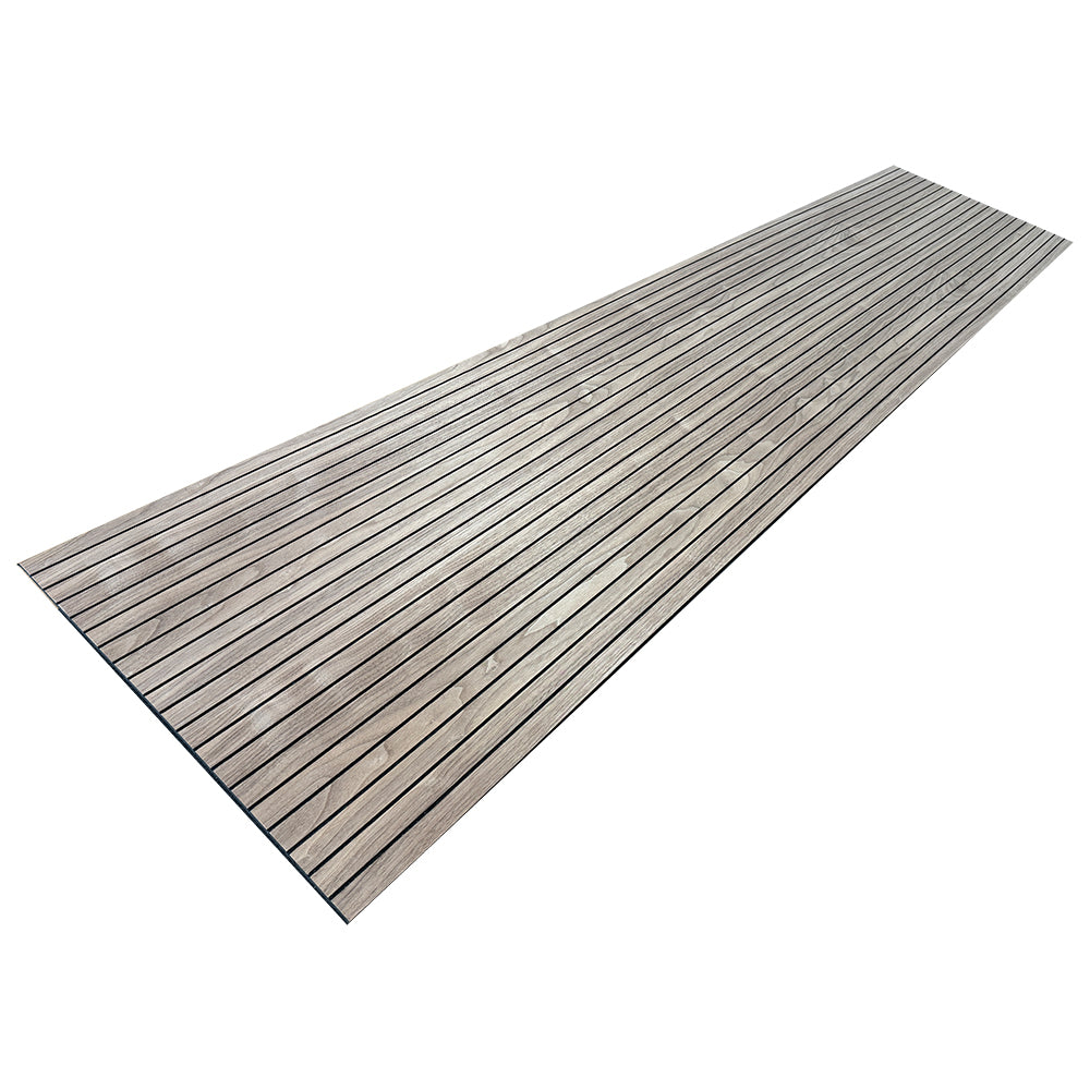 Flexible Acoustic Wood Slat Wall Panel - Walnut Veneer 2700mm x 600mm Slim Design for Home Theater, Office & Studio Soundproofing