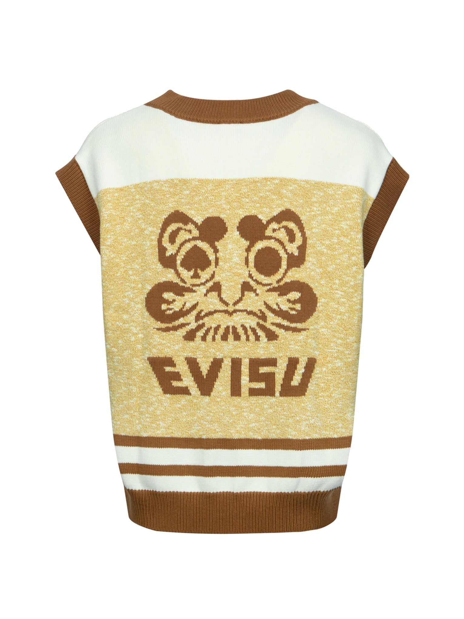Spade Daruma Jacquard Knit Vest for Women - Stylish Fashion Fit Cardigan for Casual & Office Wear