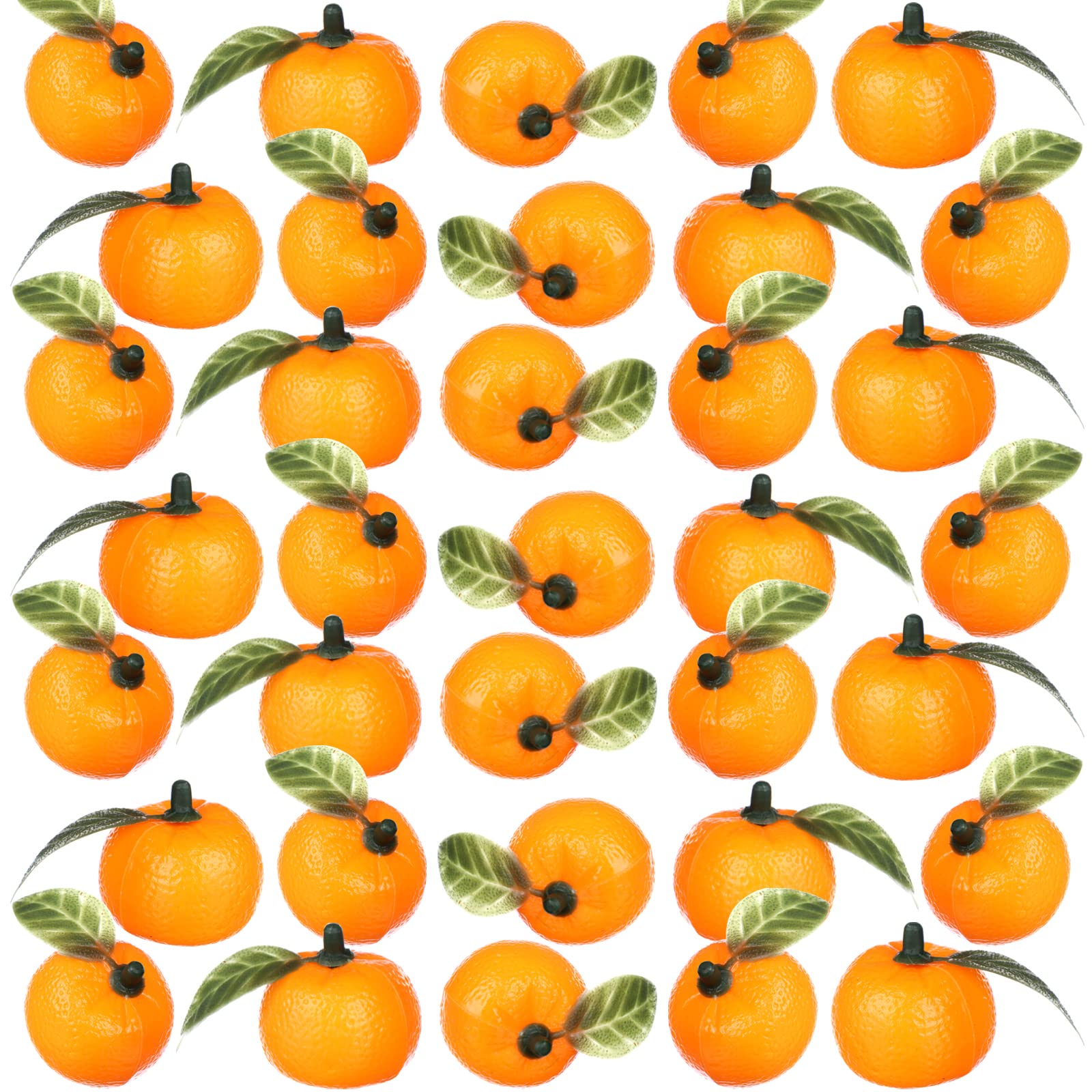 50PCS Mini Artificial Orange Decorations - 1 Inch Lifelike Fake Oranges for Baby Showers, Birthday Parties, Table Centerpieces & Home Decor - Neutral Tangerine Mandarin Theme Party Supplies