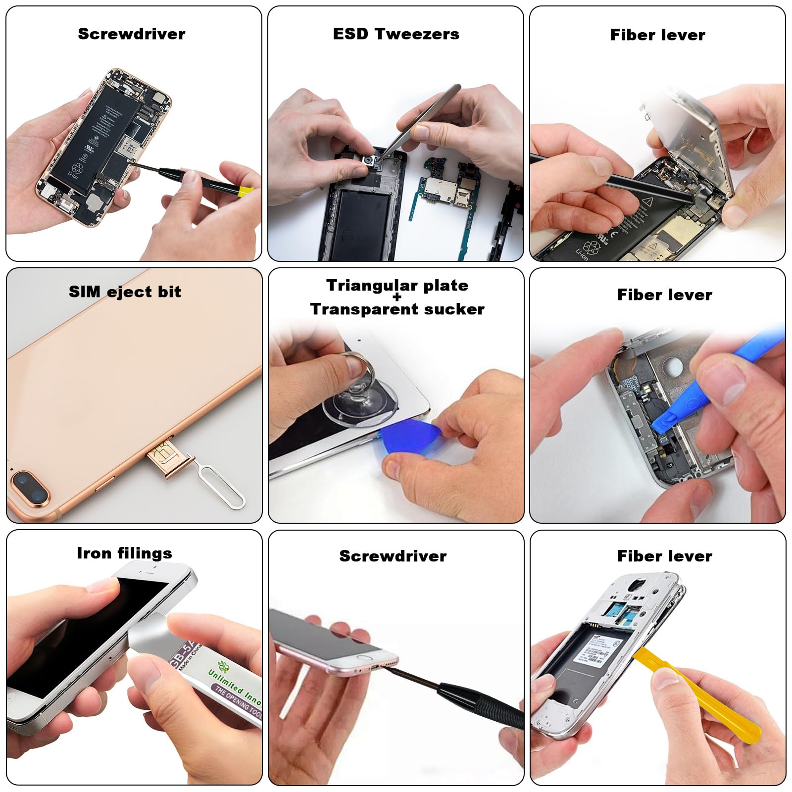 22-Piece Professional Electronics Repair Tool Kit - Pry Screwdriver Set for iPhone, Laptop, Tablet Screen & Battery Replacement | Perfect for DIY Phone Repair, Computer Maintenance & Electronic Device Fixing