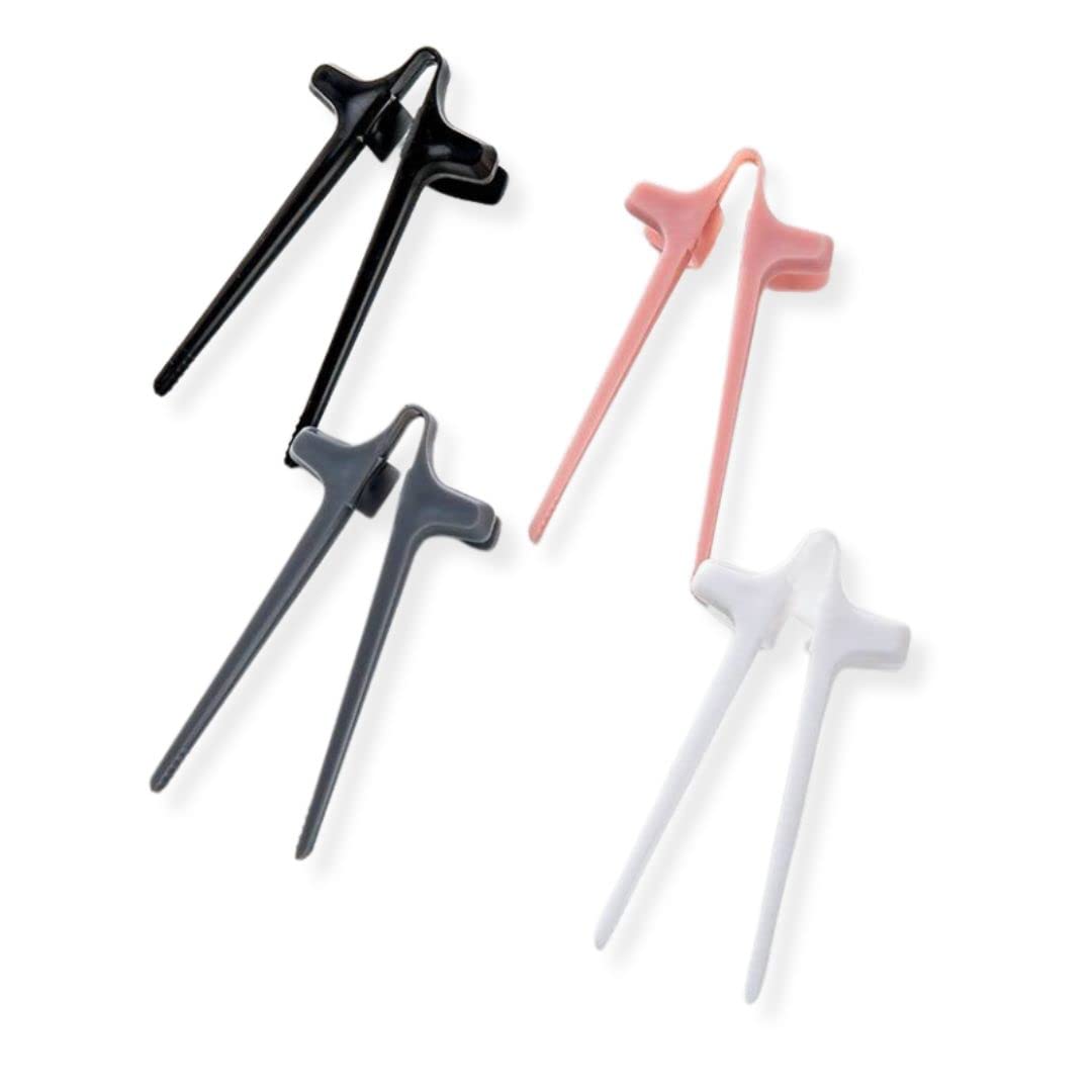 4pcs Multicolor Reusable Finger Chopsticks for Snacking - Gaming Chopsticks, Snack Tongs & Chip Grabber - Perfect Christmas Gift for Gamers (Great for Gaming Sessions, Movie Nights & Party Snacks)