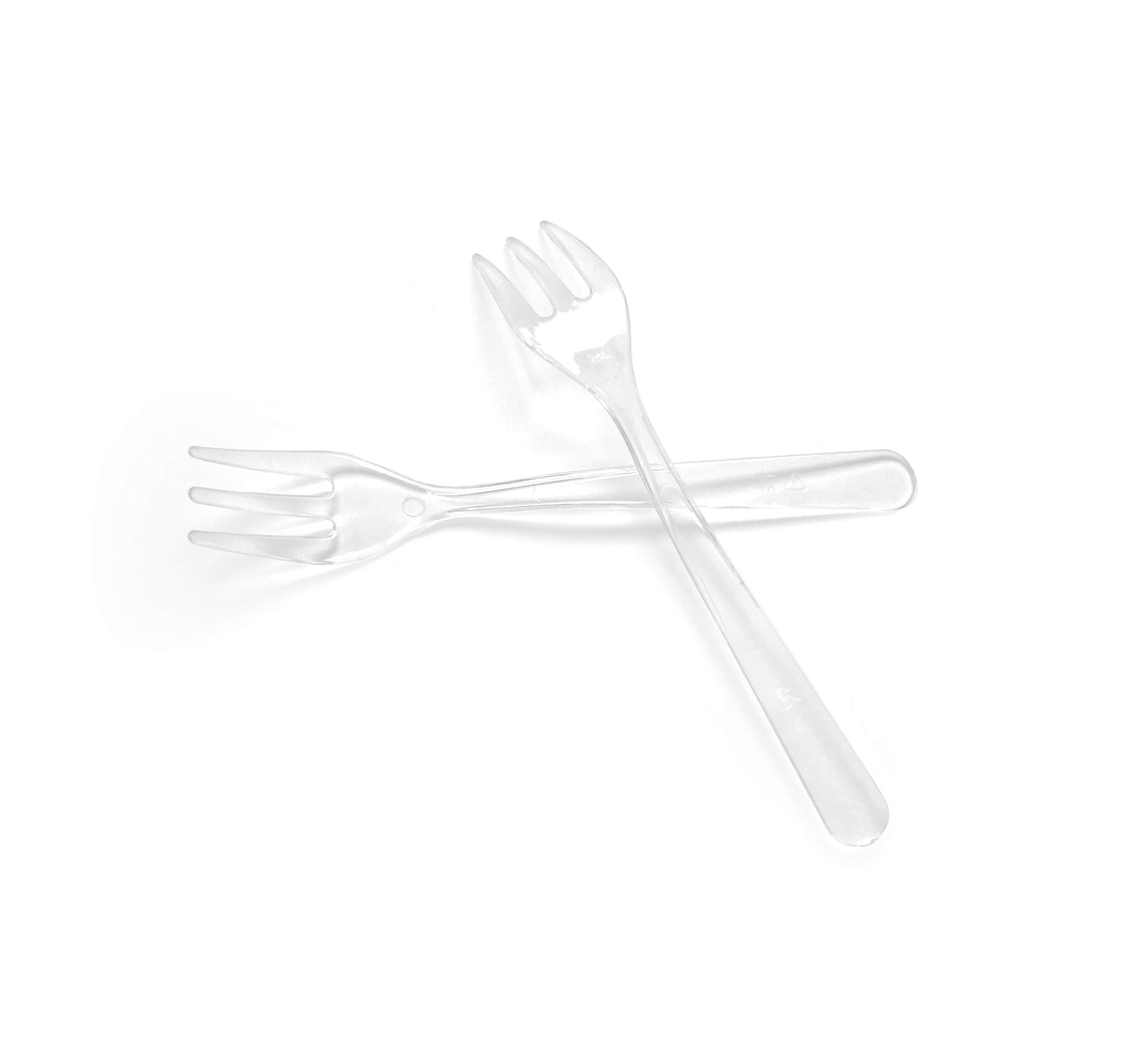 Zappy 100-Pack 3.5 Inch Colorful Mini Plastic Forks - Perfect for Desserts, Appetizers, Cocktails, Oysters & Party Events | Great for Weddings, Picnics & Catering Services