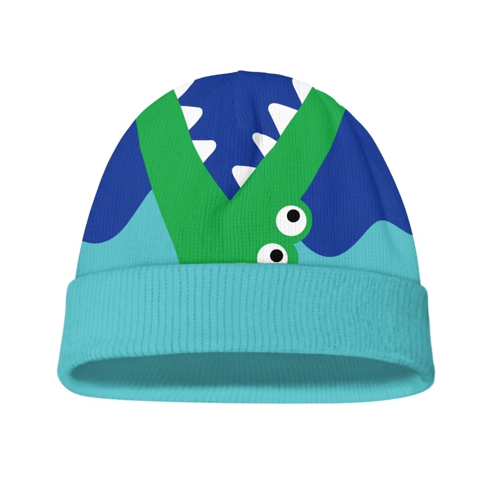 Kids Cartoon Beanies - Warm Winter Hats for Boys & Girls | Soft Knit Cuffed Skull Cap | Birthday Gift | Perfect for Outdoor Play, Snow Days & Holiday Photos
