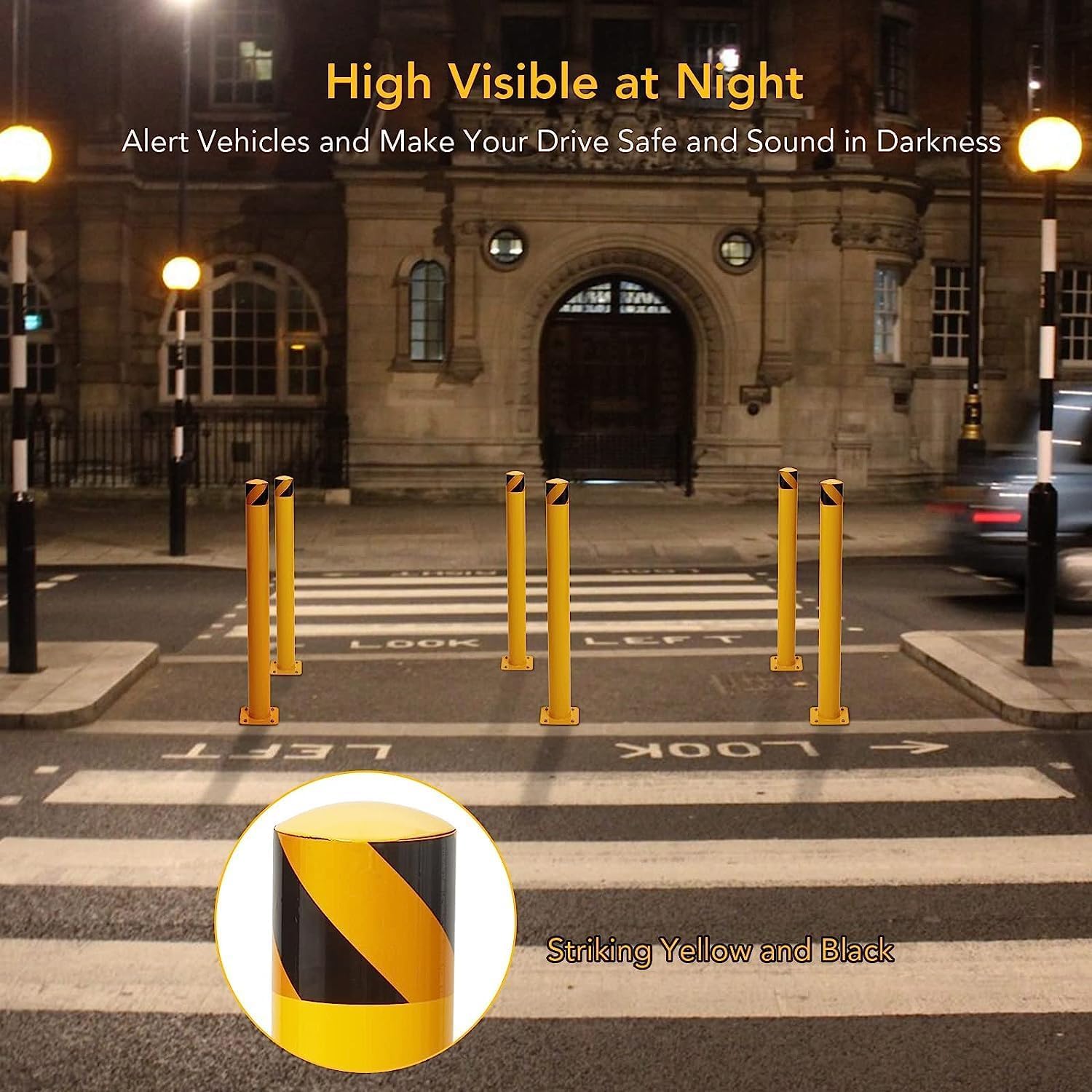 Yellow Safety Bollard 4-Pack - 42