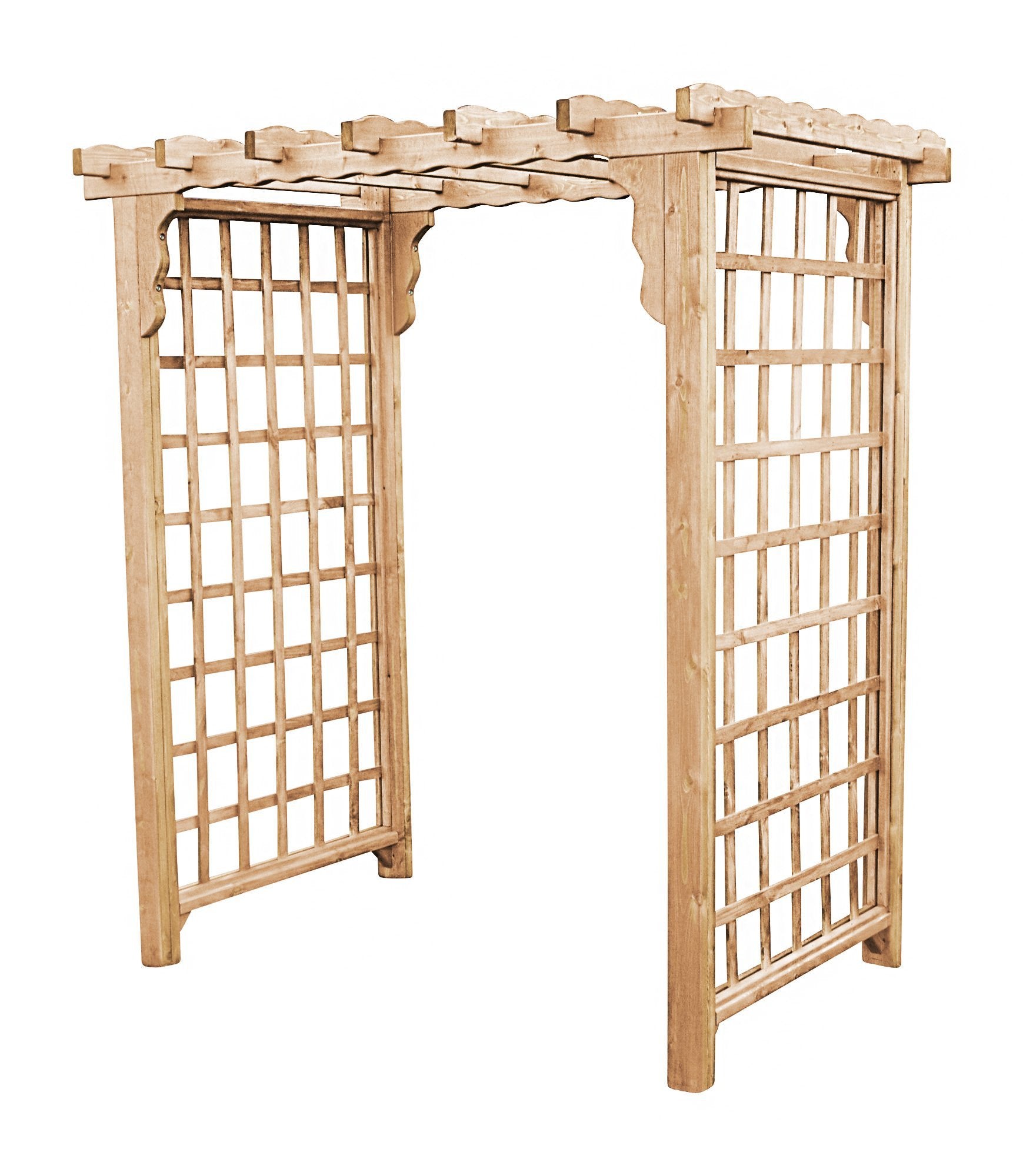 Amish Handcrafted Cedar Wood Lexington Arbor - Rustic Garden Arbor for Outdoor Weddings, Backyard Decor & Landscaping
