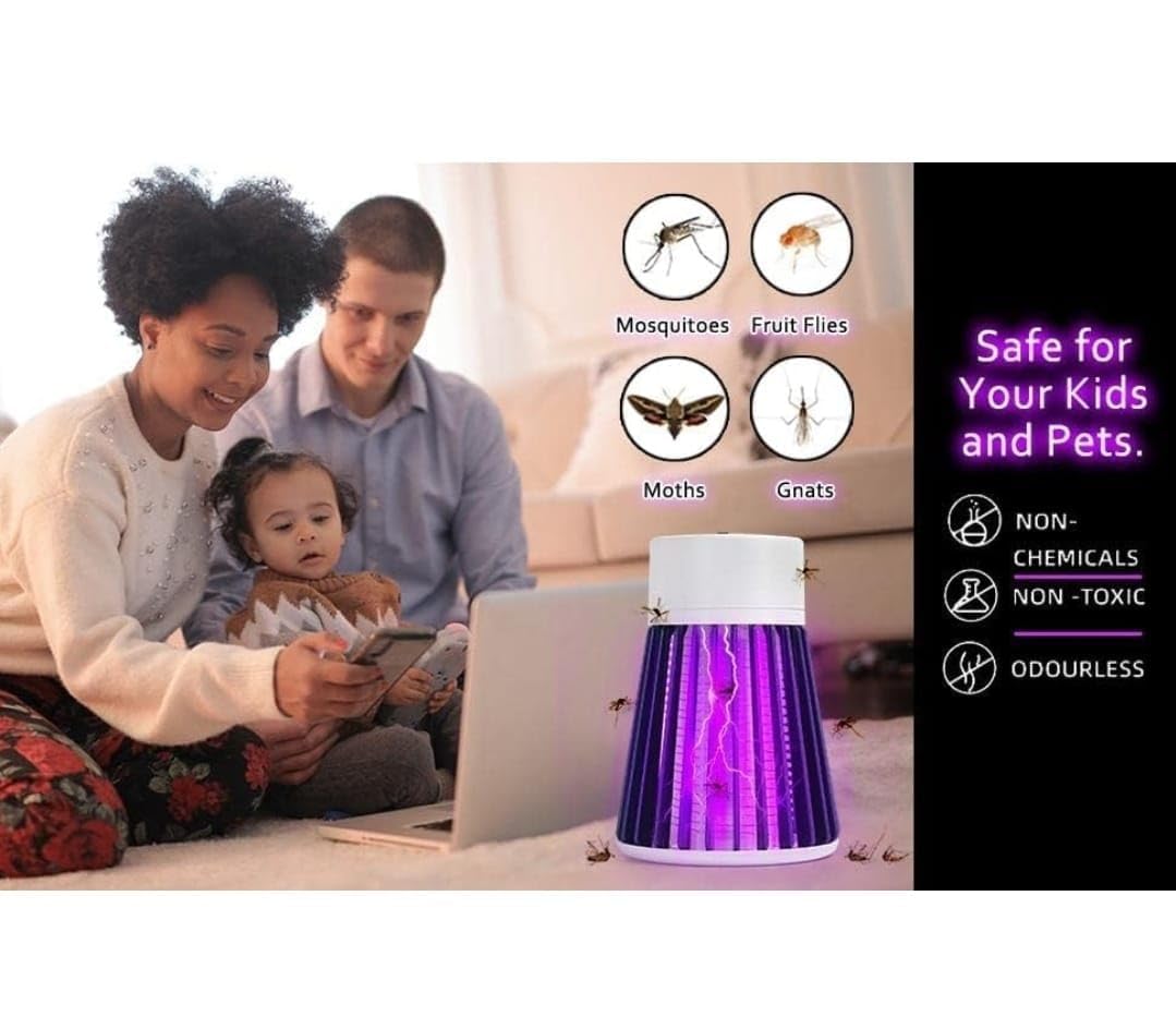 DEVADECOR USB-Powered Mosquito Killer Machine - Electric Bug Zapper & LED Mosquito Trap Lamp for Indoor/Outdoor Use - Perfect for Home, Garden, Patio, and Camping Protection