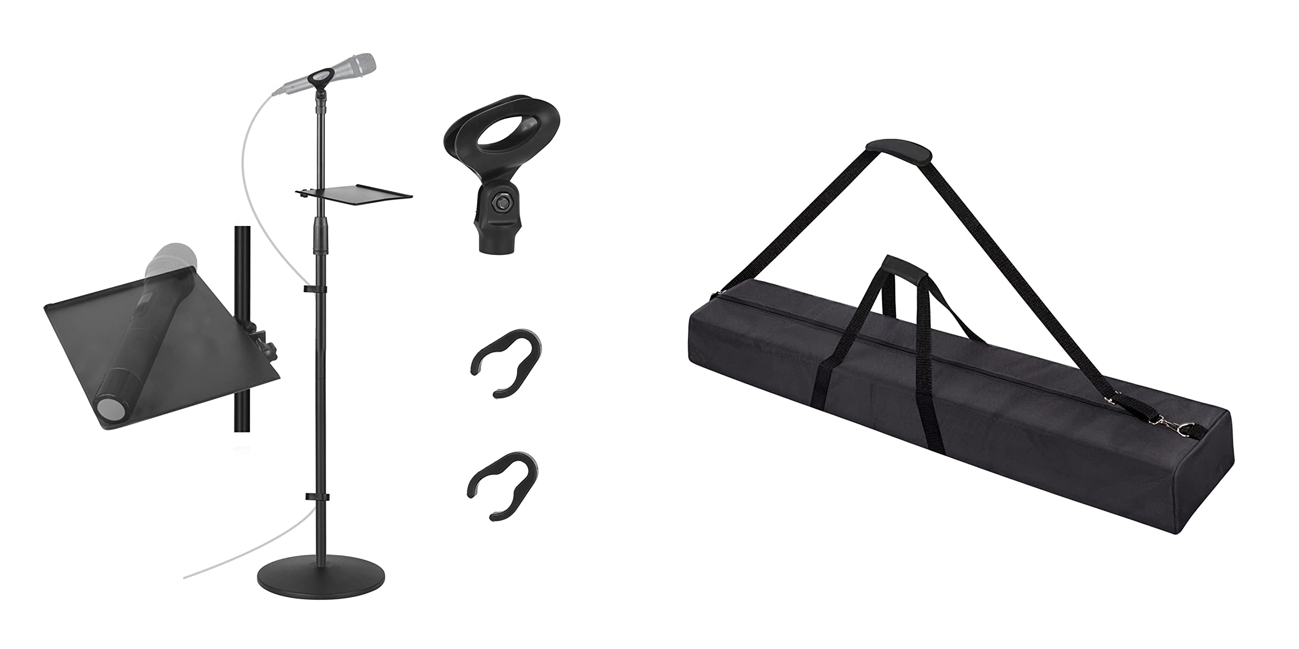 Professional Universal Microphone Stand with Tripod Base & Carrying Bag - 50