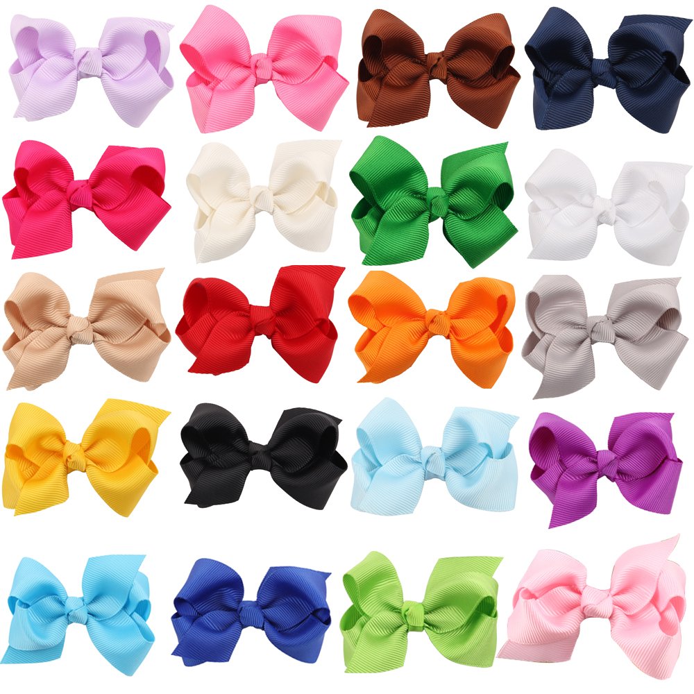 3 Inch Baby Girl Hair Bows - Cute Boutique Hair Clips for Toddlers & Teens - Set of 2 Pink Hair Accessories - Perfect for Parties, Photos & Everyday Wear