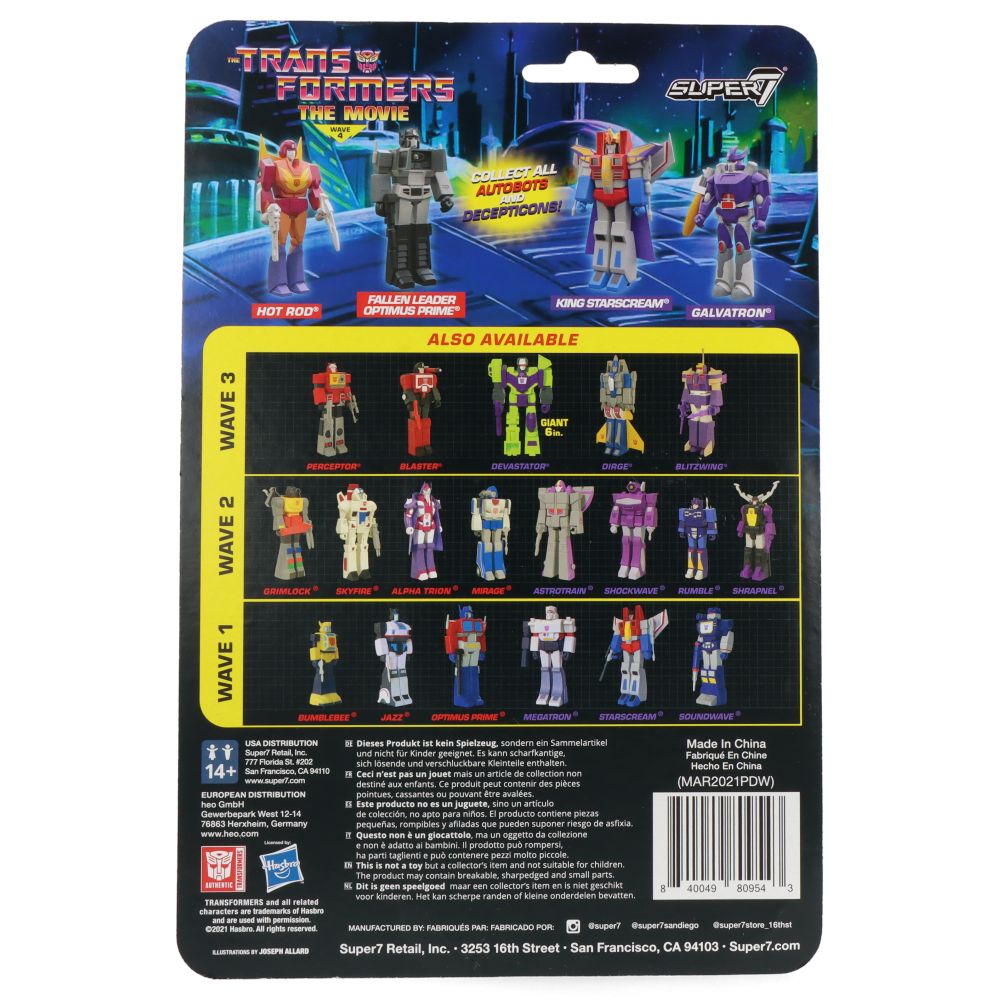 Transformers Wave 4 King Starscream ReAction Figure - Collectible Action Figure for Display & Play | Perfect for Fans, Collectors & Toy Enthusiasts