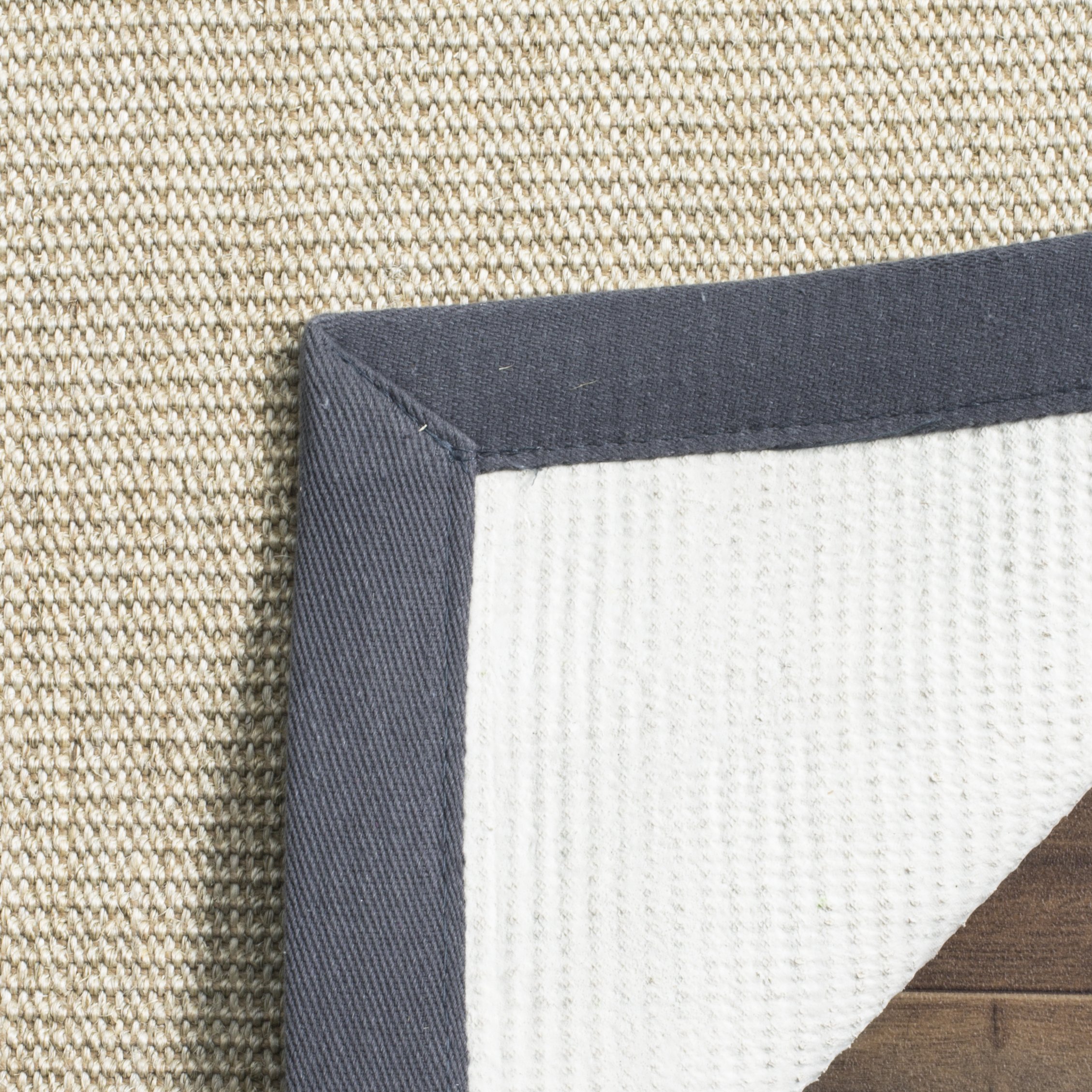 SAFAVIEH Natural Fiber Collection 5' x 8' Area Rug - Marble & Grey Sisal Border Design for Living Room & Bedroom | Easy Care, Durable for High Traffic Areas | Perfect for Home Decor, Office & Entryway (NF441B)