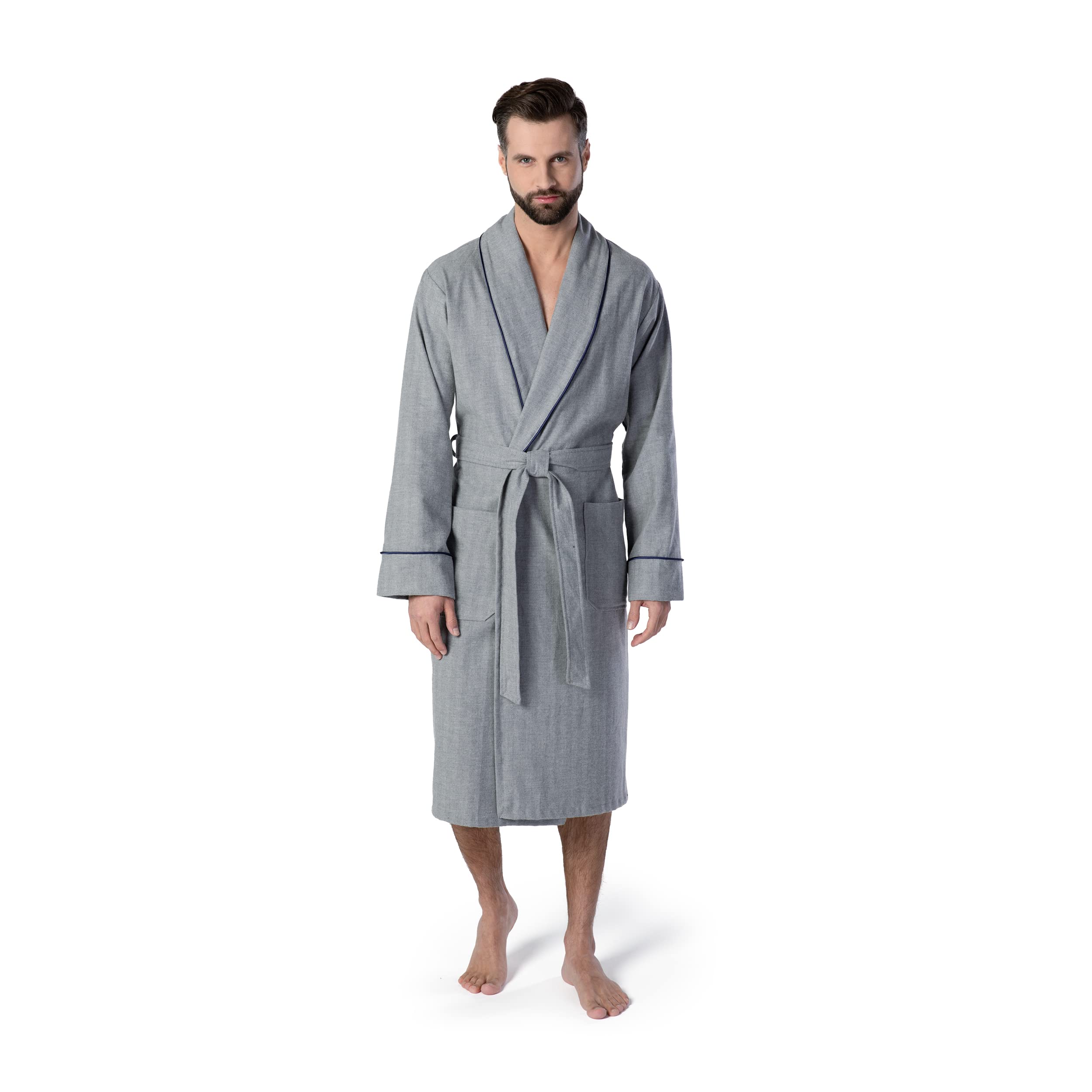 Premium Men's Bathrobe - Soft & Comfortable Cotton Homewear for Relaxation - Perfect for Spa, Lounging & After Shower Use