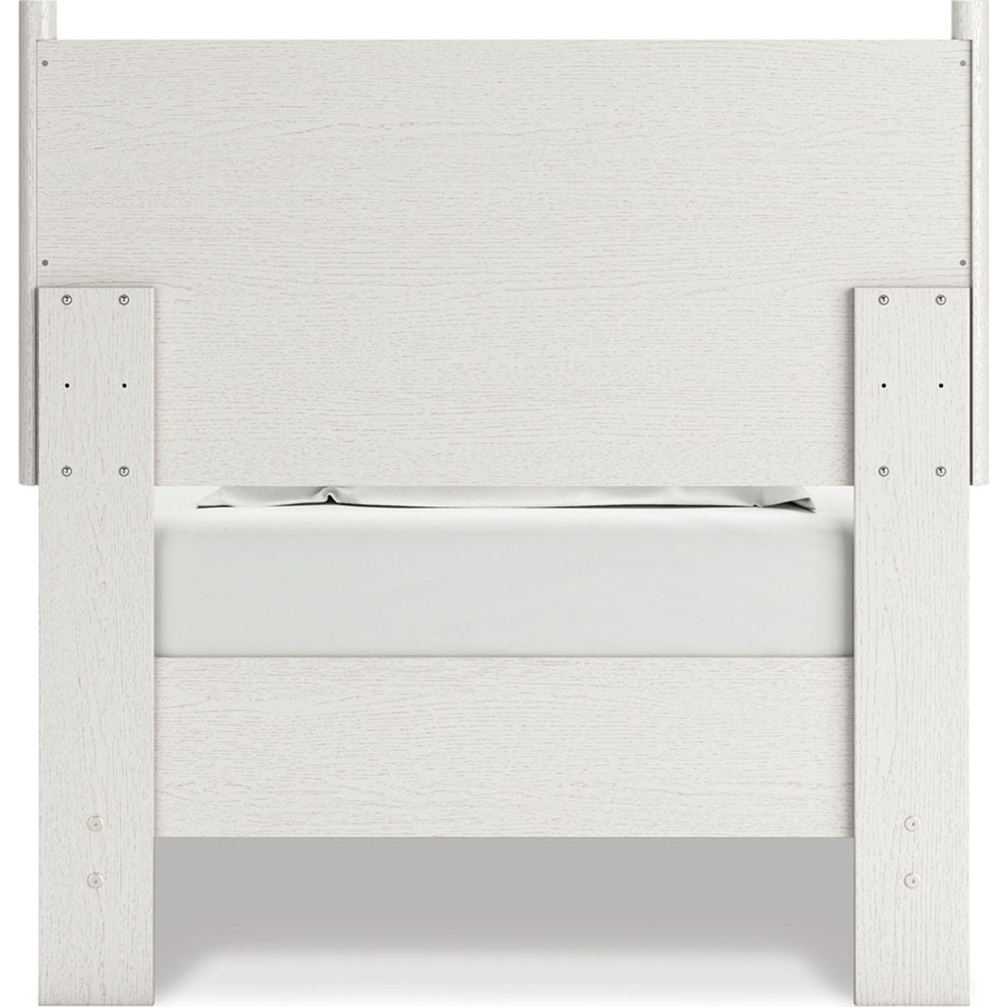 Aprilyn Twin Panel Bed Frame - White Wooden Platform Bed with Headboard & Footboard - Perfect for Kids, Teens & Guest Rooms