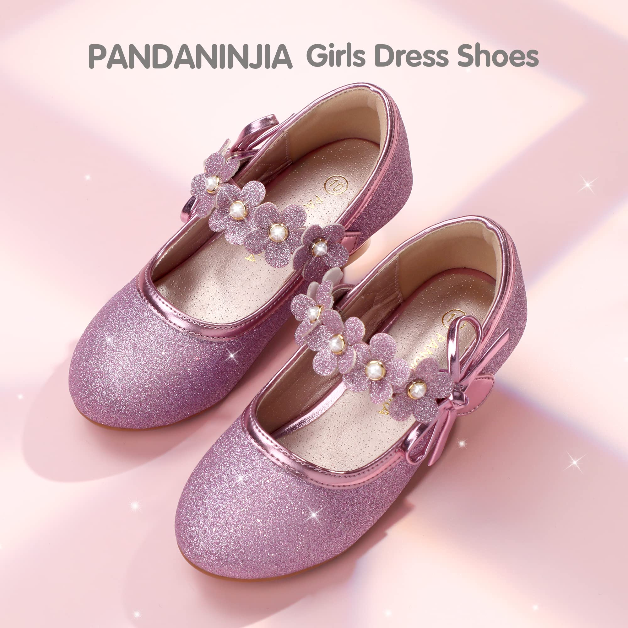 Girls Dress Shoes for Weddings & Parties - PANDANINJIA Mary Jane Pumps
