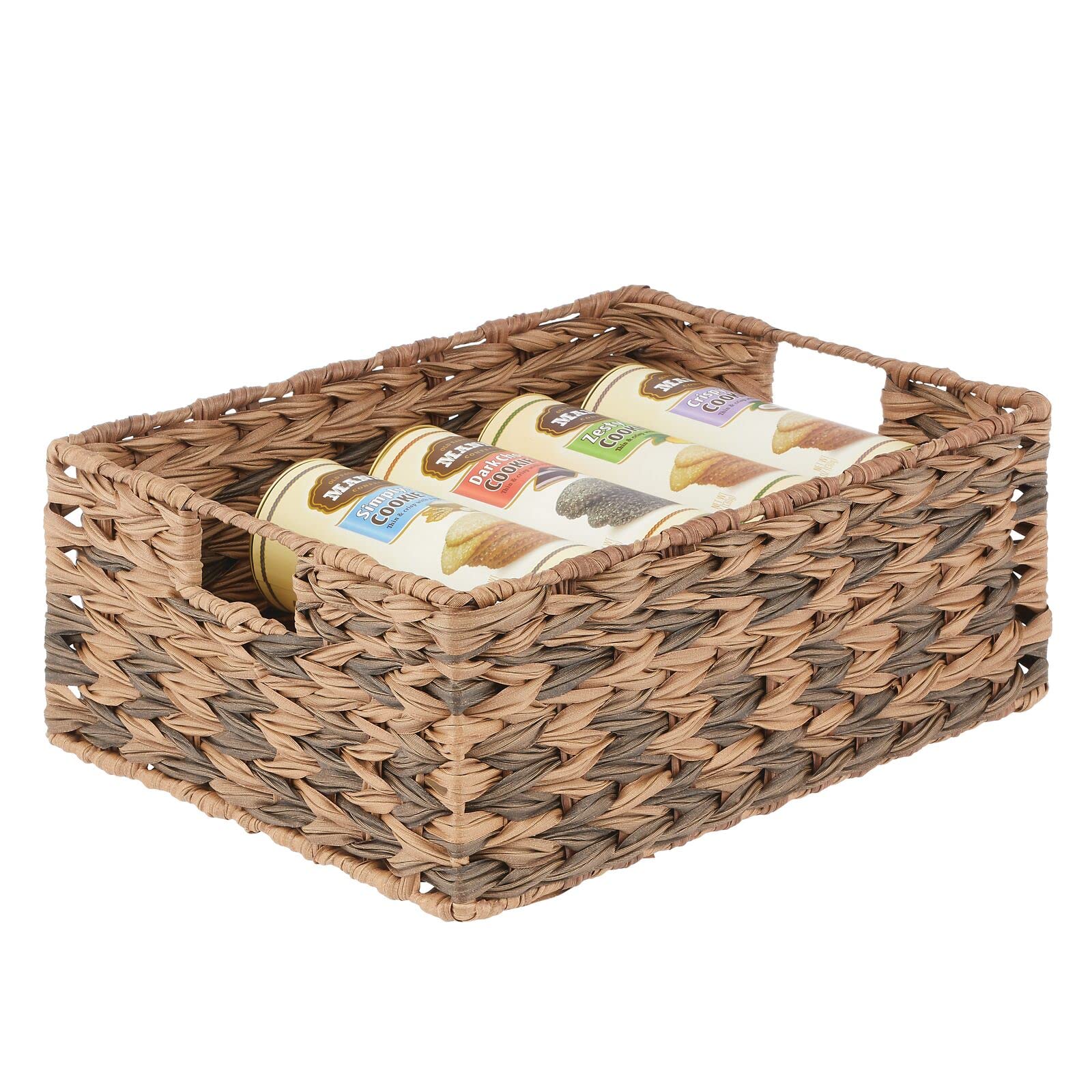 mDesign 3-Pack Ombre Storage Baskets for Bathroom, Bedroom & Wardrobe Organization - Clothes, Shoes & Accessories Organizer - Perfect for Shelves, Closets & Laundry Rooms