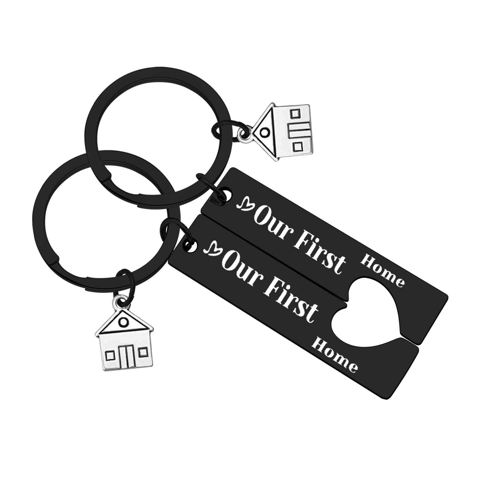 Our First Home Keychain - Personalized New House Keychain for Couples & Friends - Unique Housewarming Gift for New Homeowners - Perfect for Housewarming Parties & New Home Celebrations
