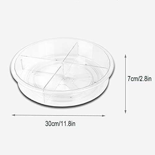 VALINK 360° Rotating Turntable Organizer - Clear Spice Rack for Kitchen, Bathroom & Vanity | Detachable Storage Shelf for Condiment Bottles, Cosmetics & Toiletries | Perfect for Pantry, Countertop & Cabinet Organization