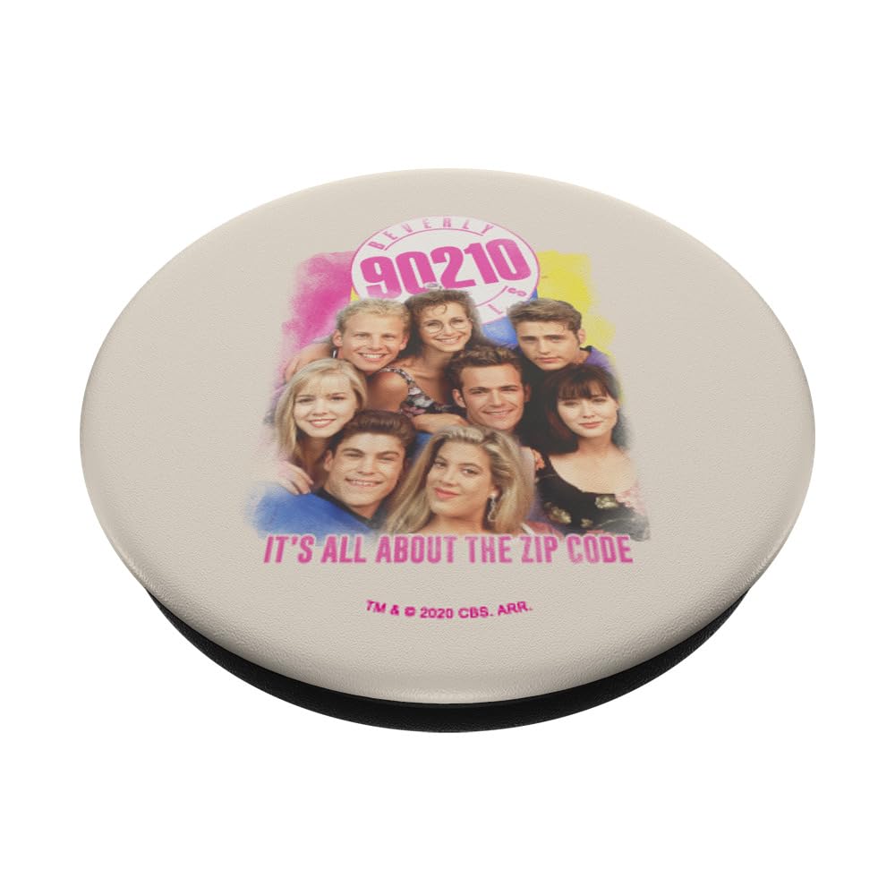 Beverly Hills 90210 TV Show Cast Group Photo PopSockets PopGrip - Swappable Phone Grip & Stand for iPhone, Samsung, Smartphones - Perfect for Fans, Collectors and TV Show Enthusiasts