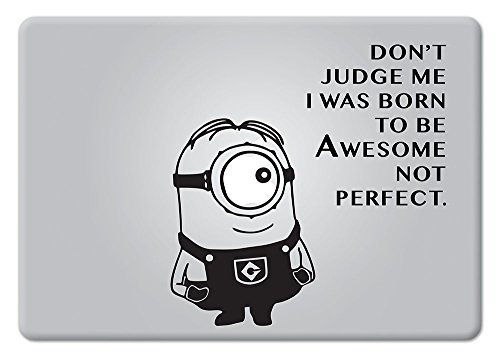 Despicable Me Minion Quote 'Don't Judge Me' Vinyl Sticker Decal for MacBook Air Pro & Retina Laptop - Fun Computer Accessory for Kids, Teens & Movie Fans