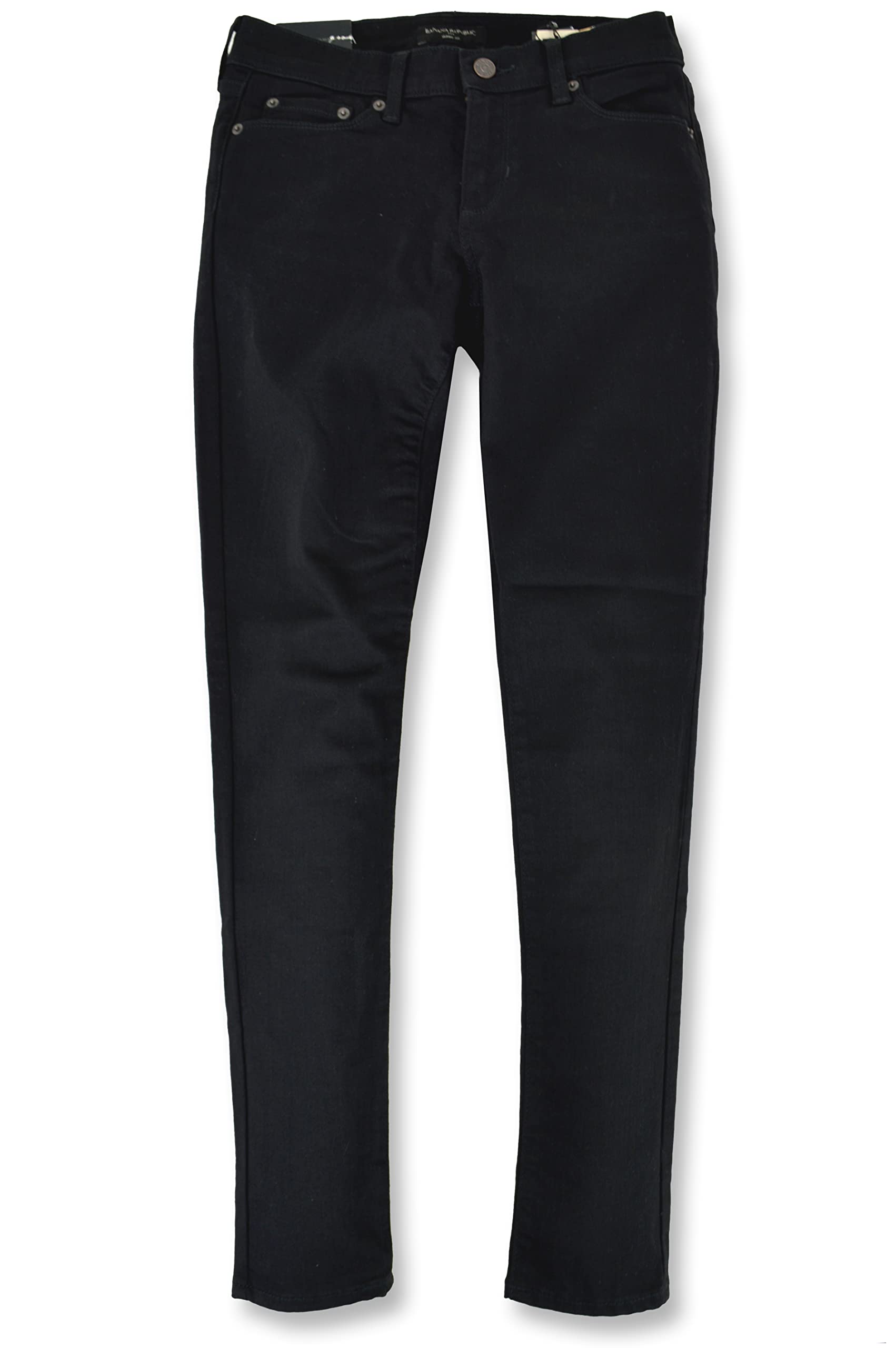 Banana Republic Women's Skinny Fit Mid Rise Black Wash Jeans - Slimming Stretch Denim for Casual & Office Wear