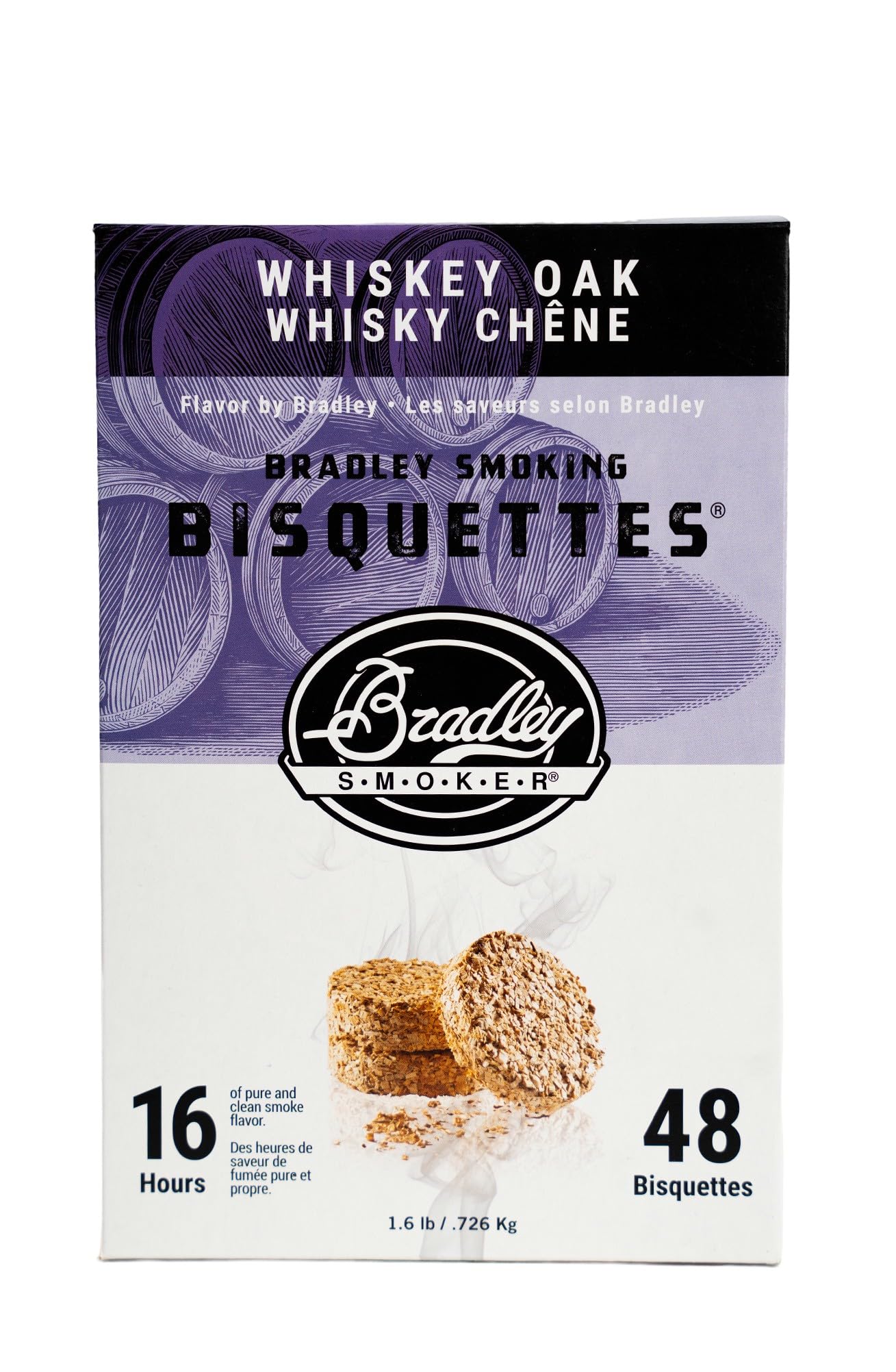 Bradley Smoker Bisquettes - Whiskey Oak Special Blend (48 Pack) for Grilling, Smoking & BBQ - Perfect for Backyard Cookouts, Camping & Outdoor Cooking