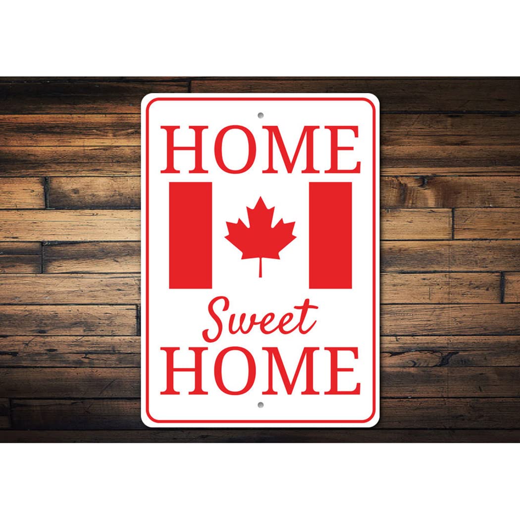 Canadian Patriot Home Decor - Man Cave Sign, Street Sign with Canada CA Flag - 8