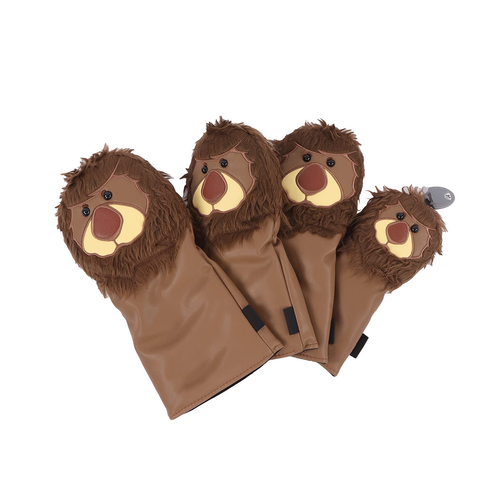 Funny Golf Club Headcovers Set - 4 Wood & Driver Head Covers for Men & Women | Golf Headcover Accessories for Woods & Drivers | Perfect for Golf Course, Driving Range & Club Protection