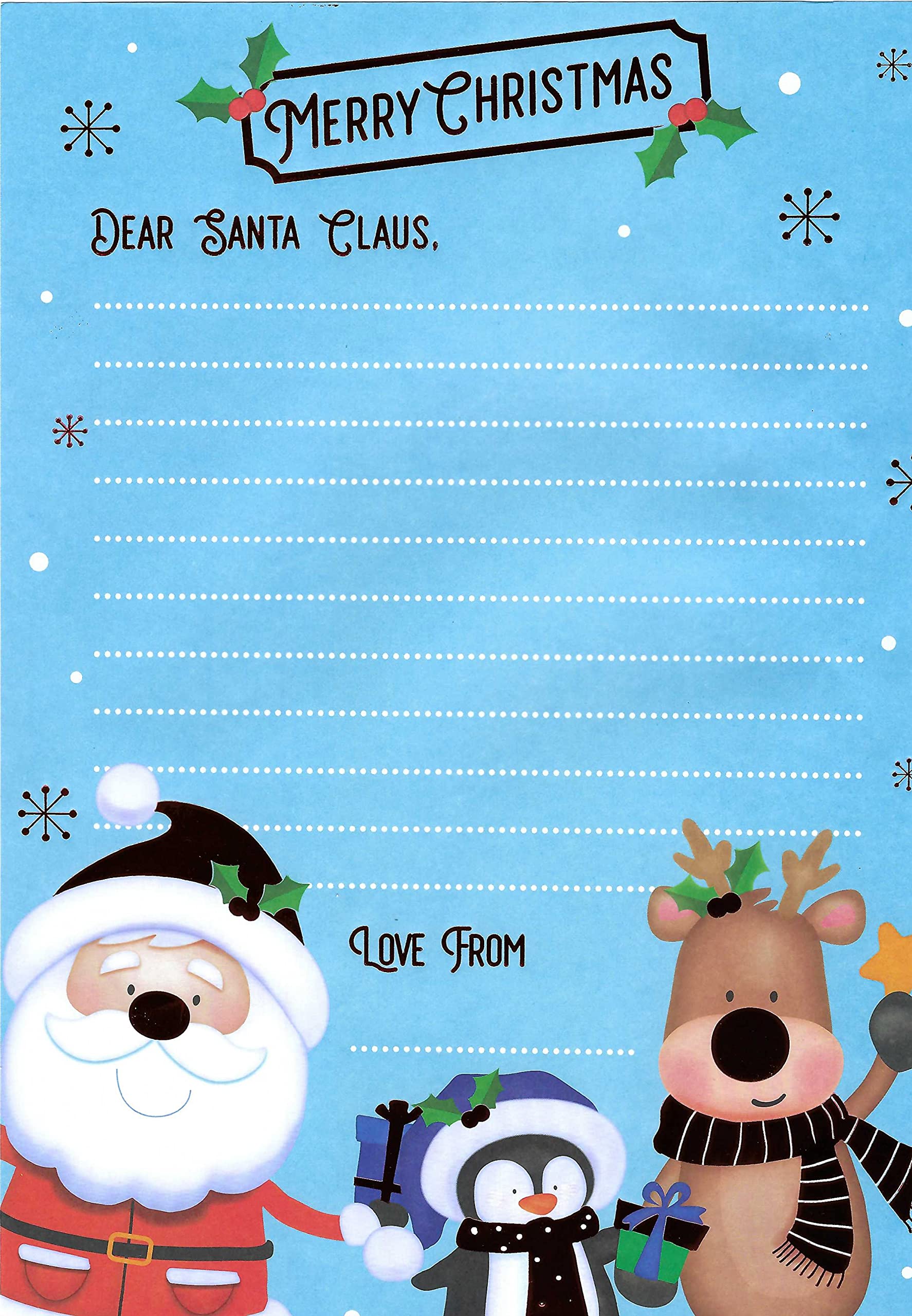 Kids' Letter to Santa Kit with Fun Stickers - Perfect for Christmas Activities & Holiday Family Bonding
