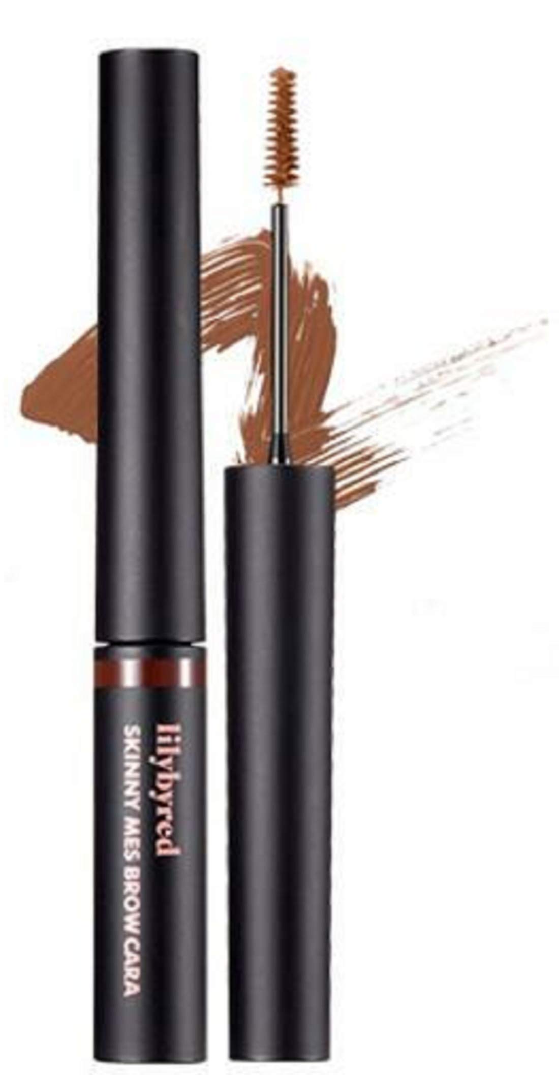 Lilybyred Skinny-Mes Eyebrow Mascara - 1.5mm Ultra-Slim Brush for Precise Natural Brows | Smudge-Proof & Oil-Control Formula | Long-Lasting K-Beauty Eyebrow Makeup (Light Brown 01) | Perfect for Daily Use, Work & Special Occasions