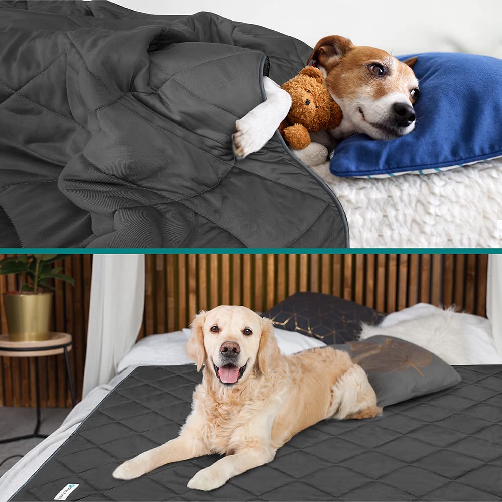 PetAmi Cooling Dog Blanket - Reversible Fuzzy Pet Throw for Dogs & Cats - Sofa Protector for Home Comfort