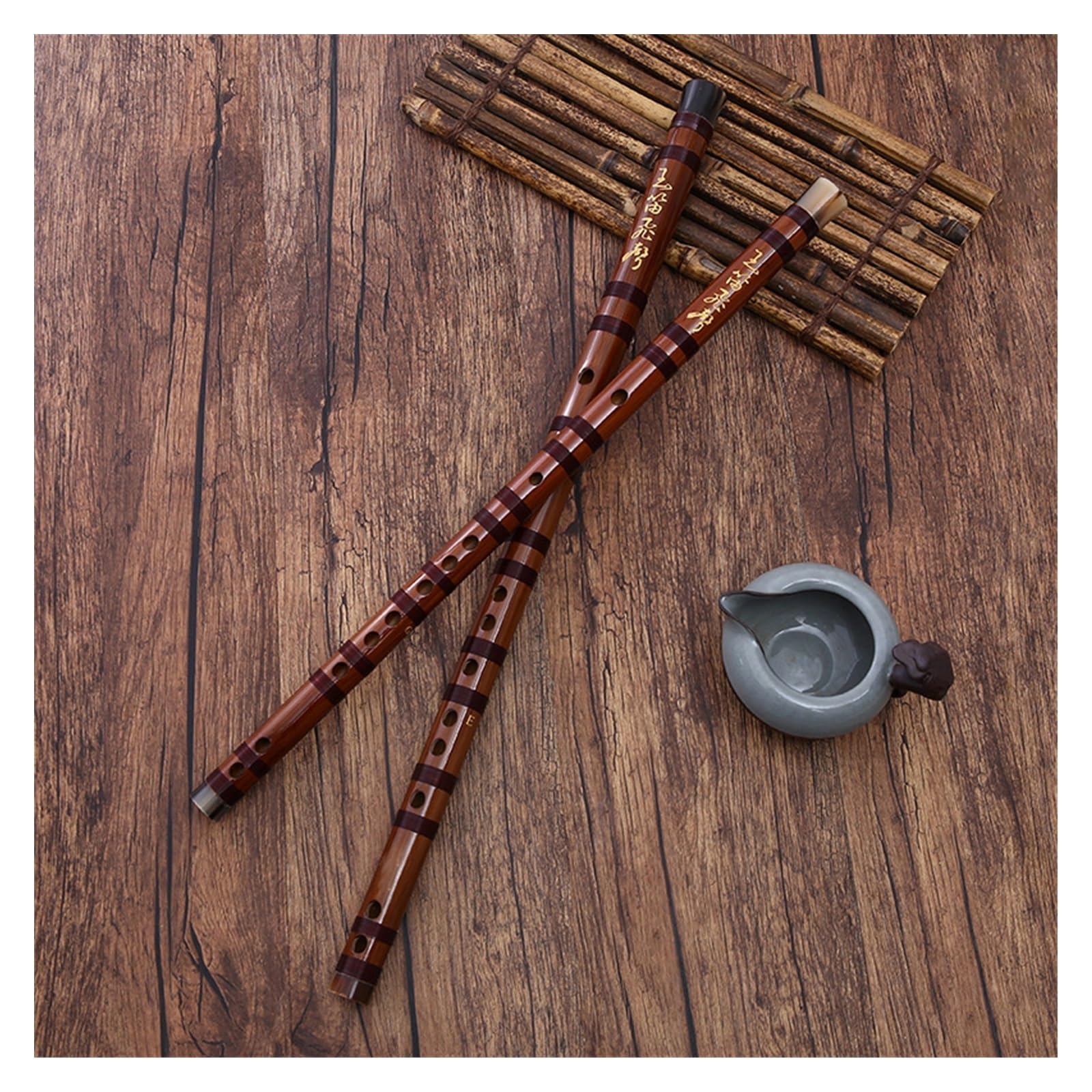 Professional Bamboo Flute for Beginners - E Key Tuned Handmade Wooden Flute Instrument - Perfect for Music Practice, Meditation & Cultural Performances