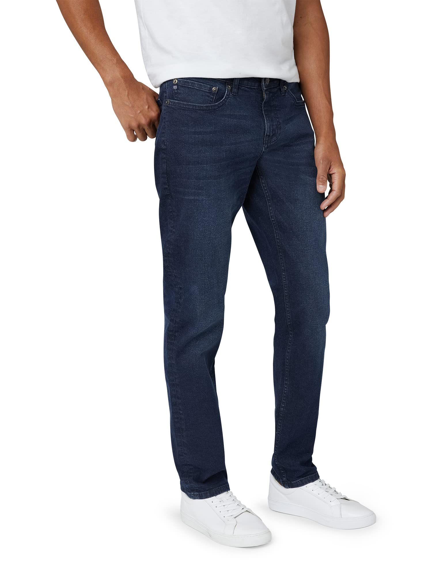 Chaps Men's Straight Leg Comfort Stretch Denim Jeans - Regular & Slim Fit for Everyday Wear | Casual, Office & Weekend Outfits