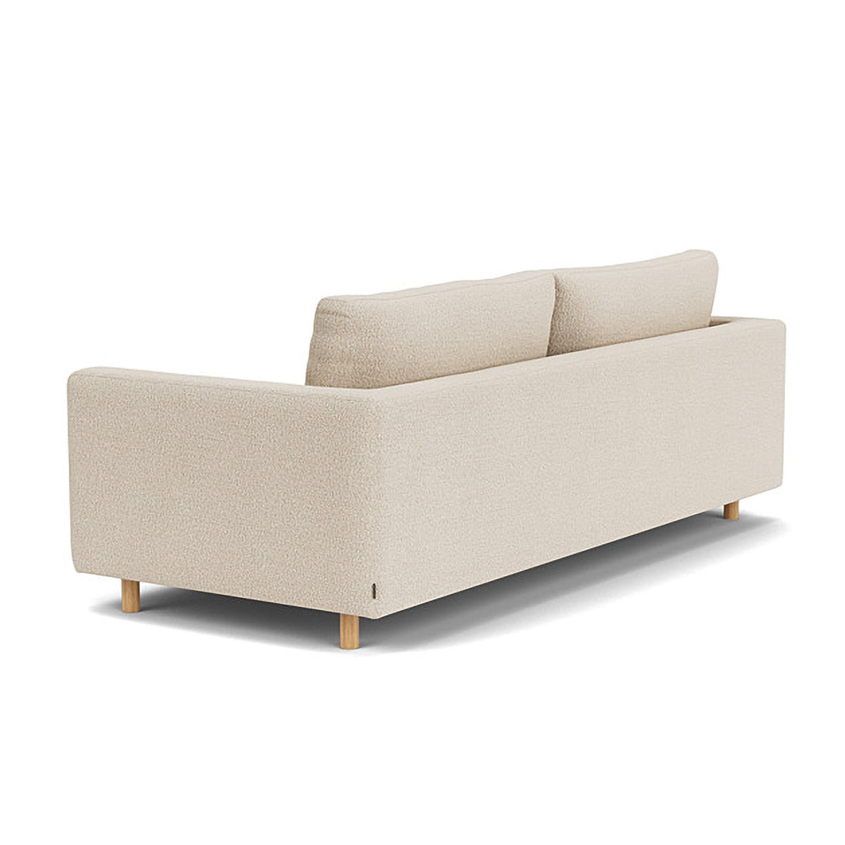 Modern Dylan Boucle 3-Seater Sofa - Soft Chenille Fabric Upholstered Couch for Living Room, Lounge & Office - Comfortable Mid-Century Design with Sturdy Wooden Legs