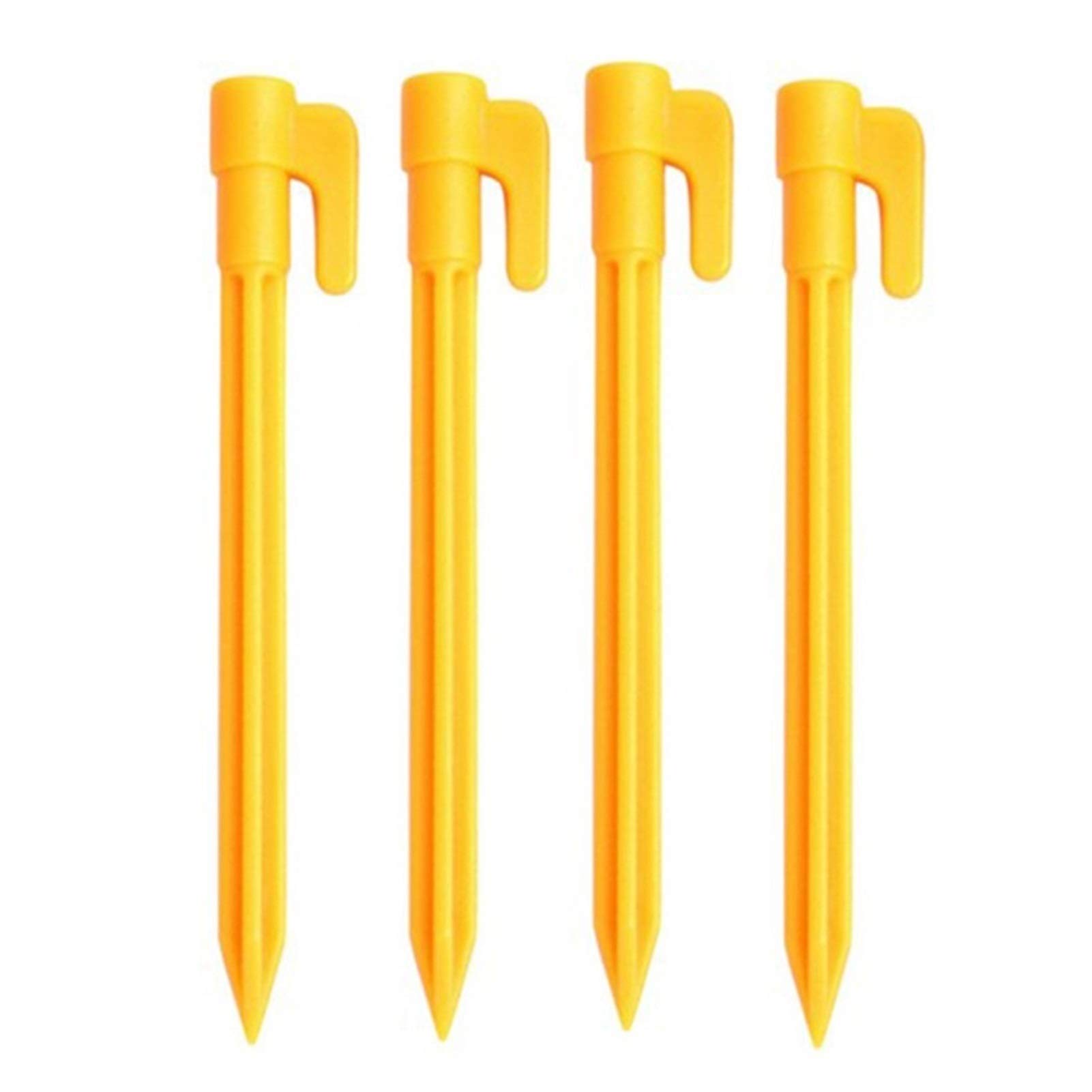 YCZOD 4PCS Heavy Duty Plastic Tent Stakes - Durable Outdoor Camping Pegs for Sand, Beach & Trip Use - Perfect for Securing Tents, Tarps & Canopies in Windy Conditions
