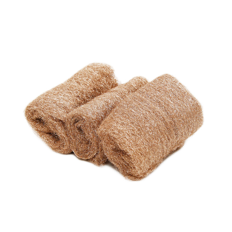 Premium Bronze Wool Fine Grade Pads - 3 Pack for Cleaning, Polishing & DIY Projects - Perfect for Cookware, Jewelry & Metal Restoration