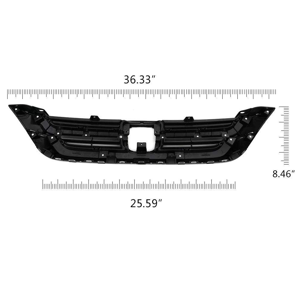 Honda CR-V 2010-2011 Front Upper Hood Bumper Grille Replacement - ABS Plastic Compatible with 2010 2011 CRV Models | Durable Auto Body Part for Off-Road & Daily Driving