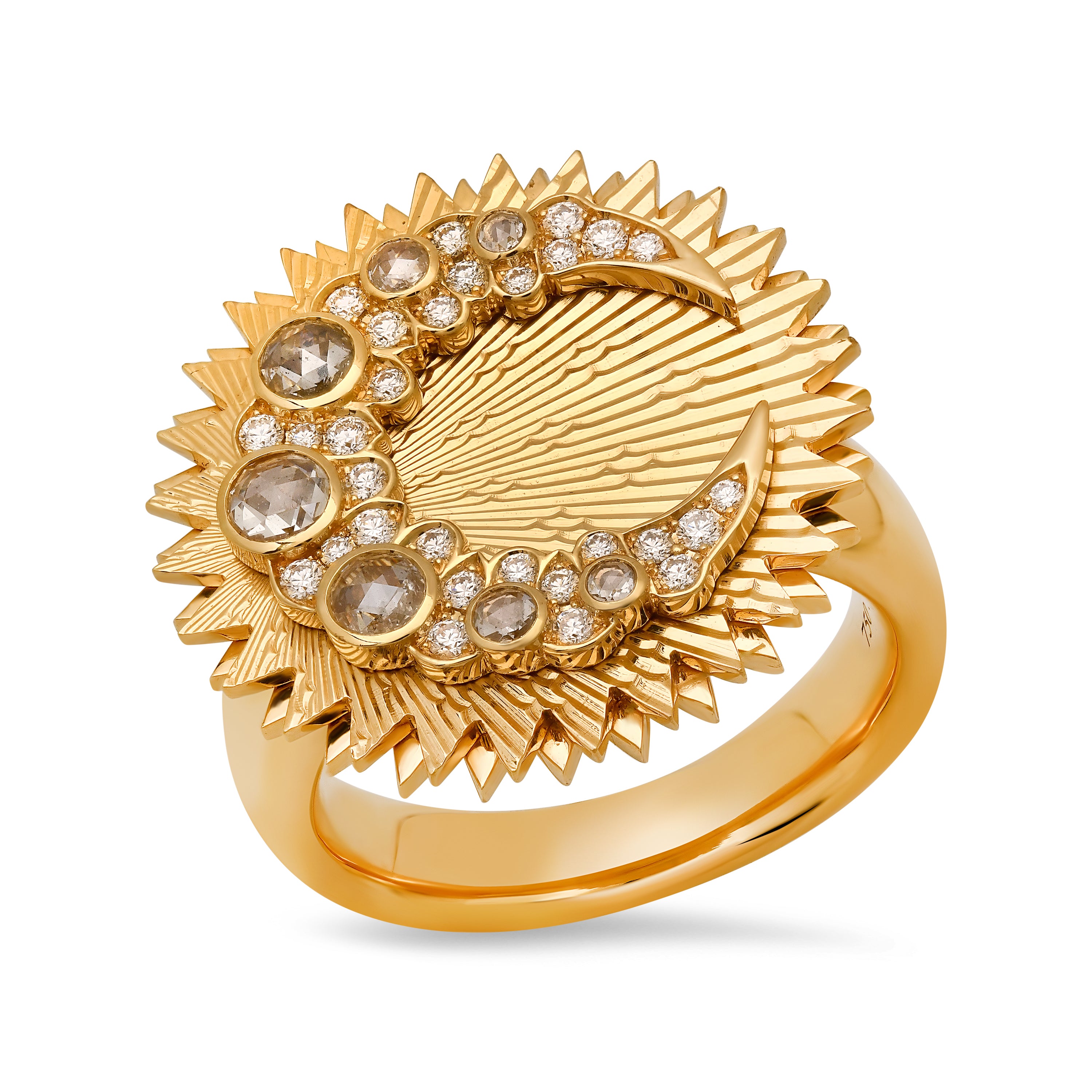 Fly Me to the Moon Ring - Unique Celestial Jewelry for Women, Moon Phase Ring, Dainty Stackable Rings, Perfect for Gifts, Anniversaries & Romantic Occasions | Astronomy Lover Accessories